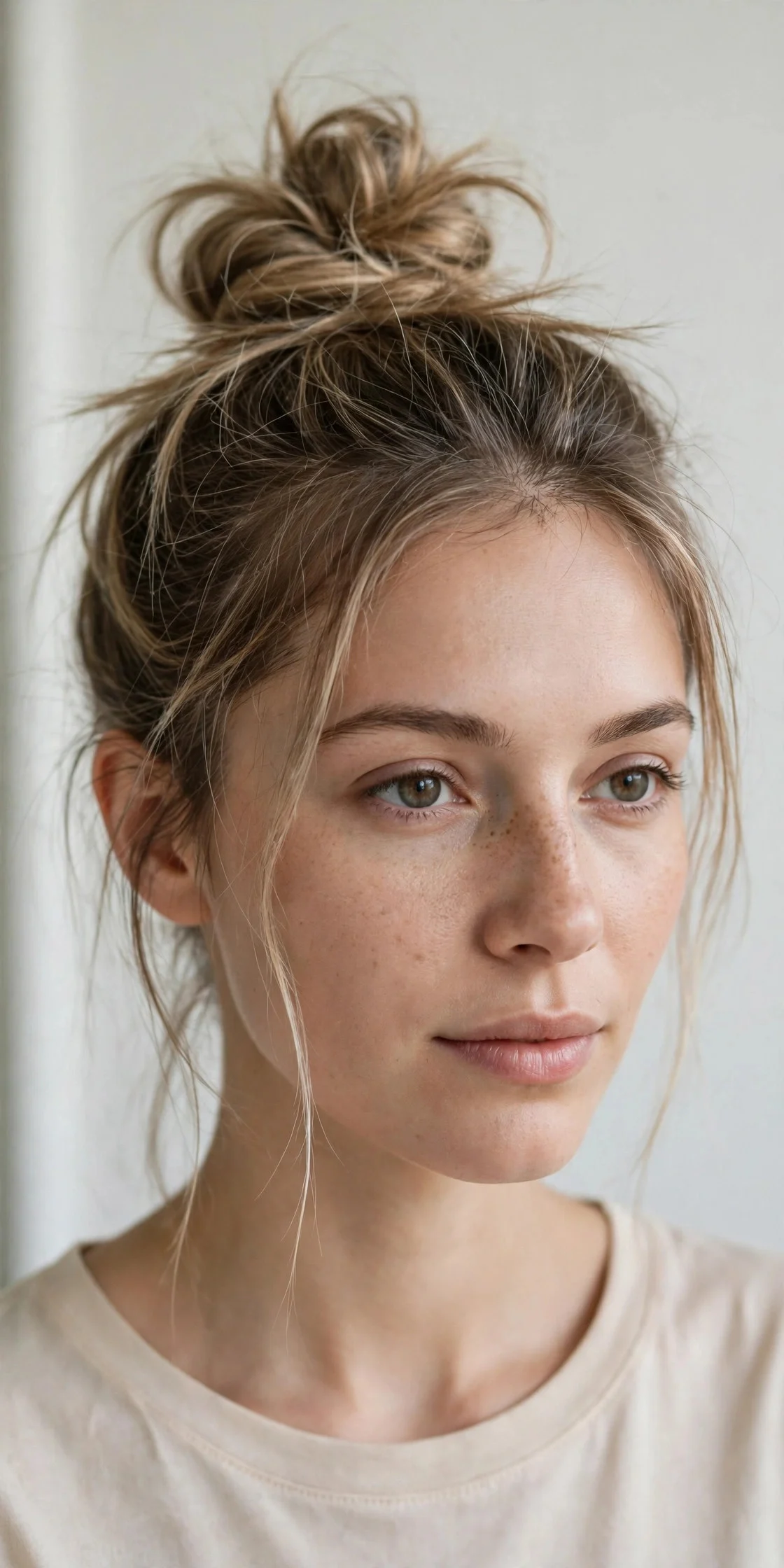2. Messy Top Knot with a Padded Base