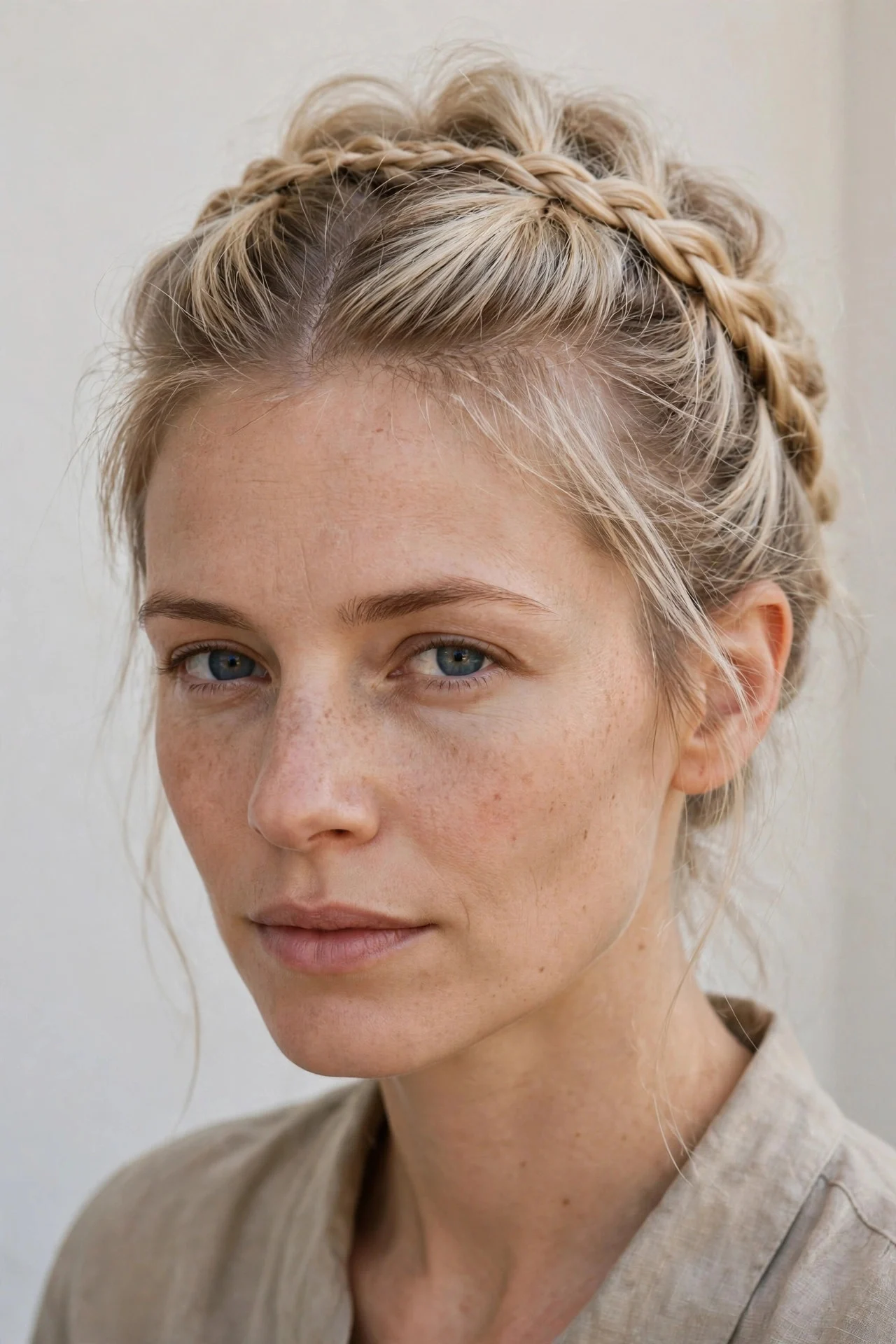 4. Braided Crown with a Volumized Part
