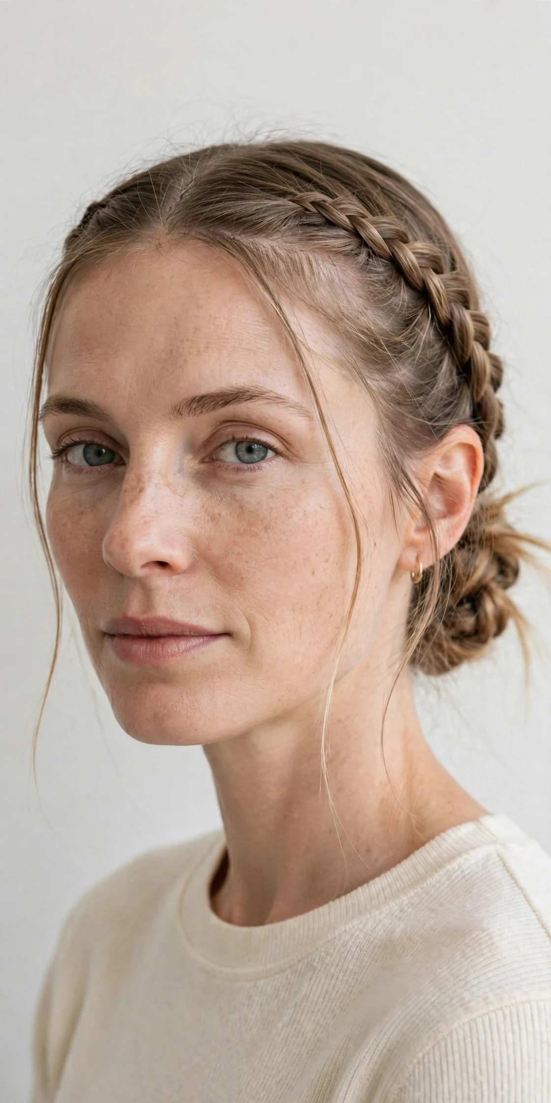 11. Double Dutch Braids into a Low Bun