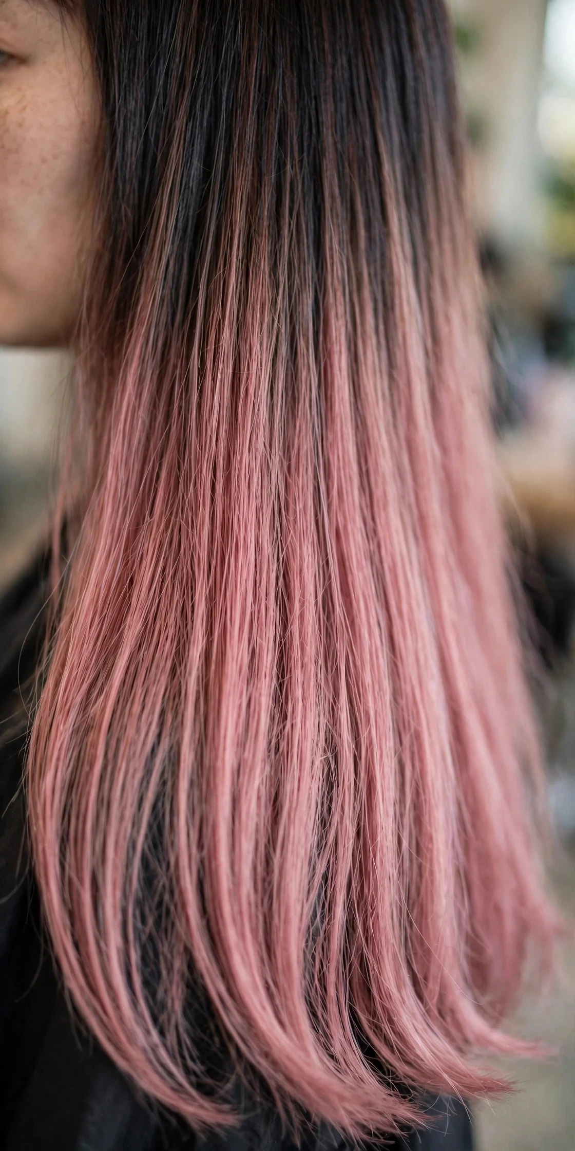 Dusty Rose Ombre hair