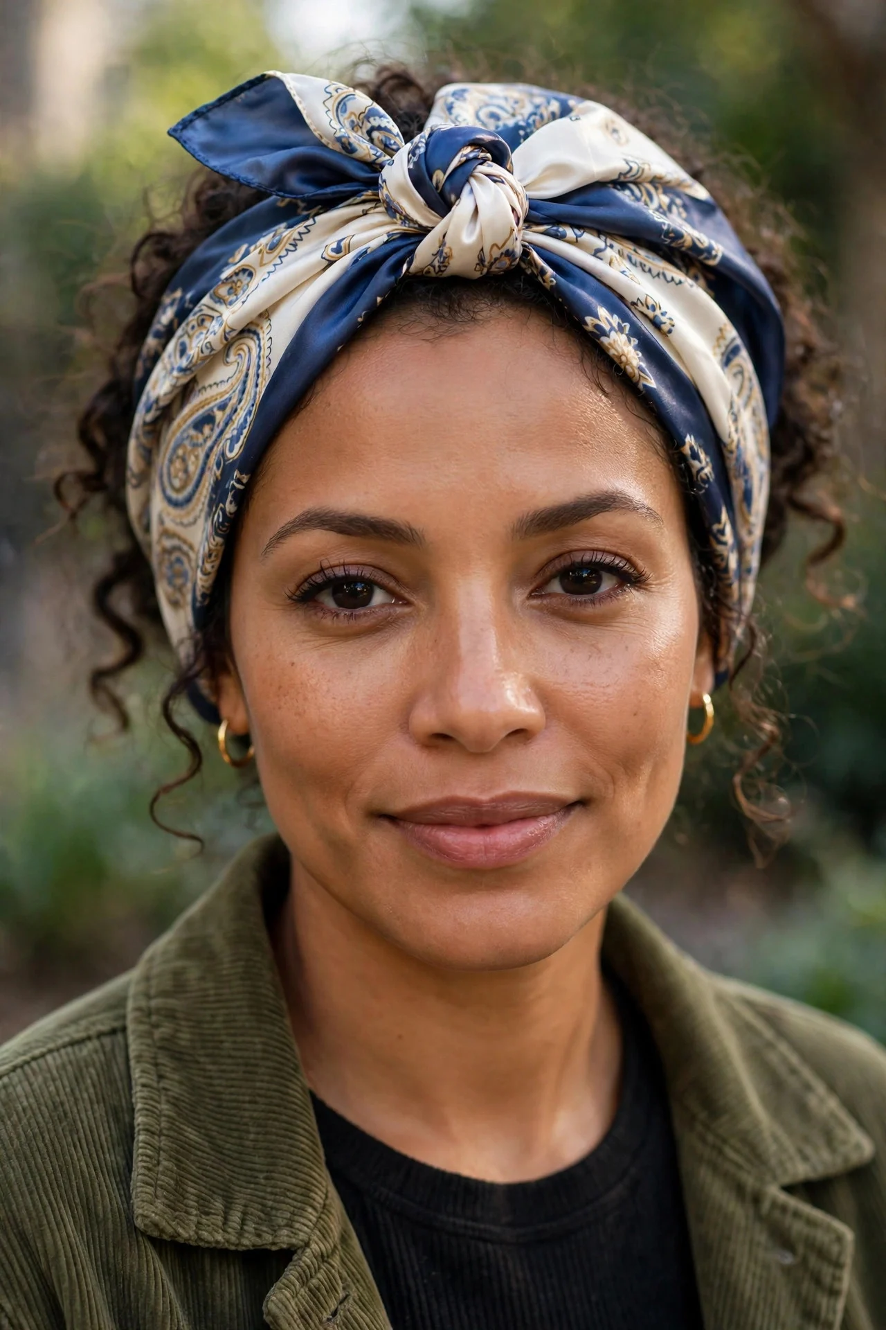 4. Bandana Style Front Knot