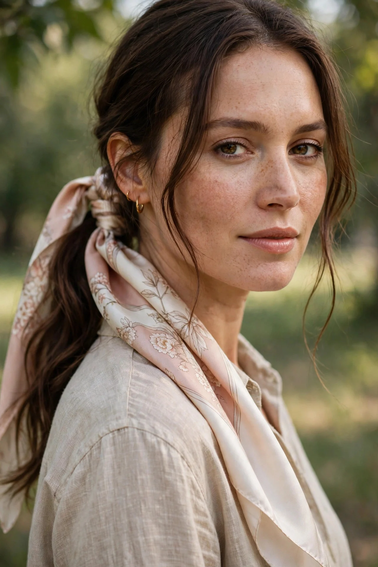 11. Low Ponytail With Scarf Tail