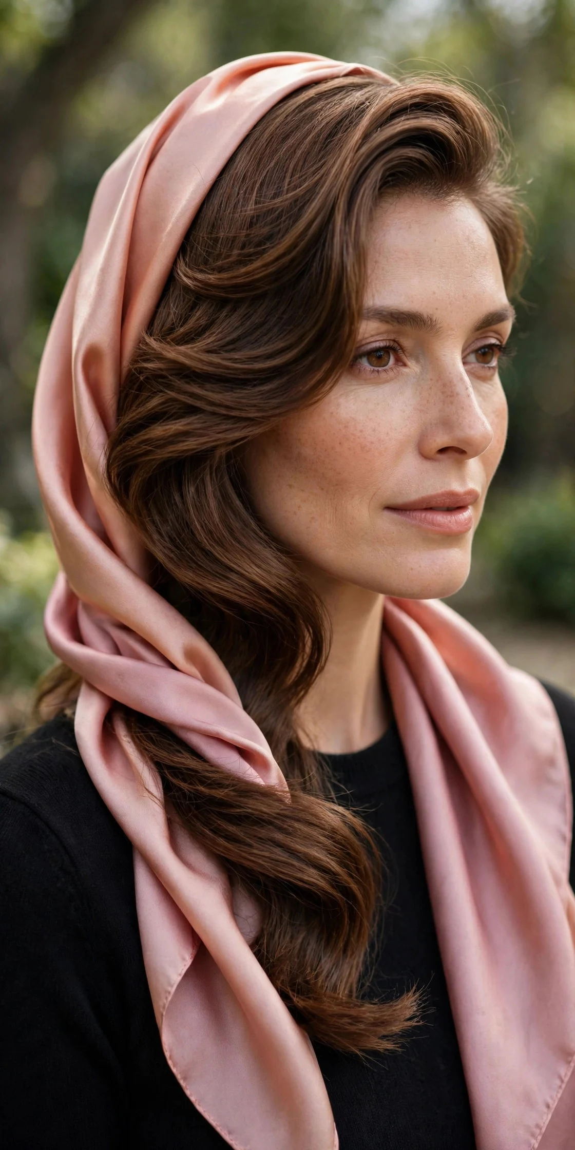 14. Side Swept Scarf Drape
