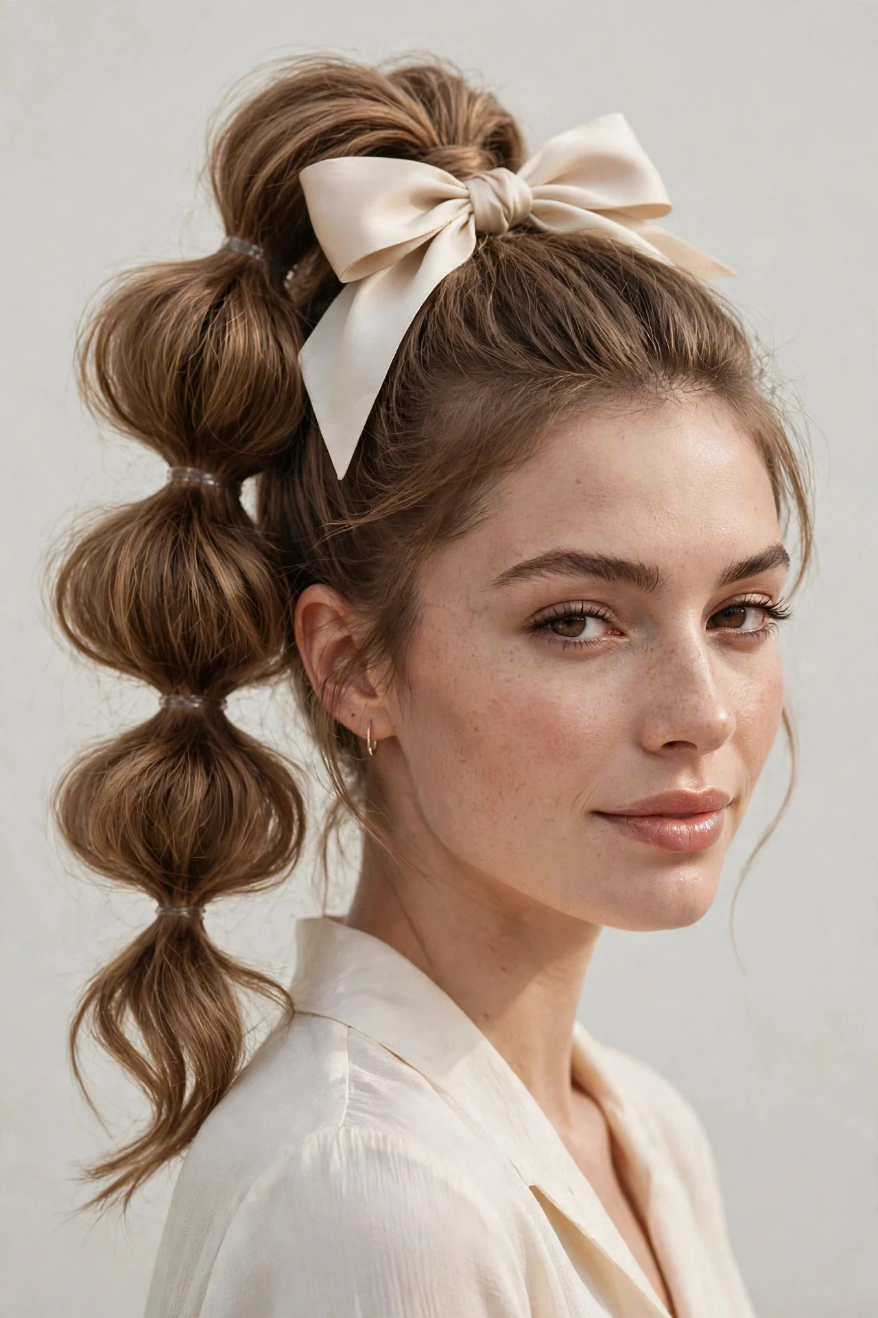 8. Bow on a Bubble Ponytail