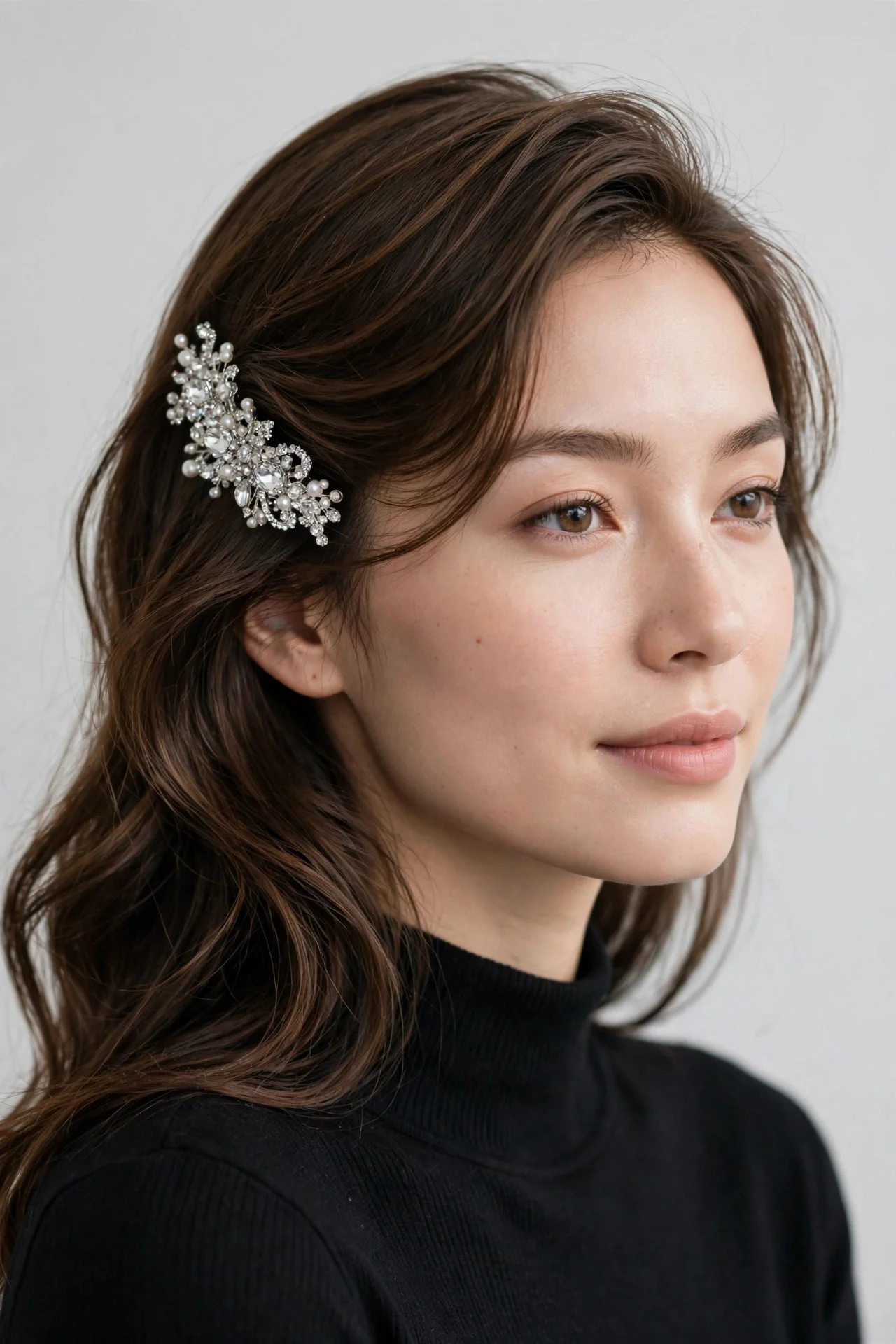 5. Side-Swept Glam Clip