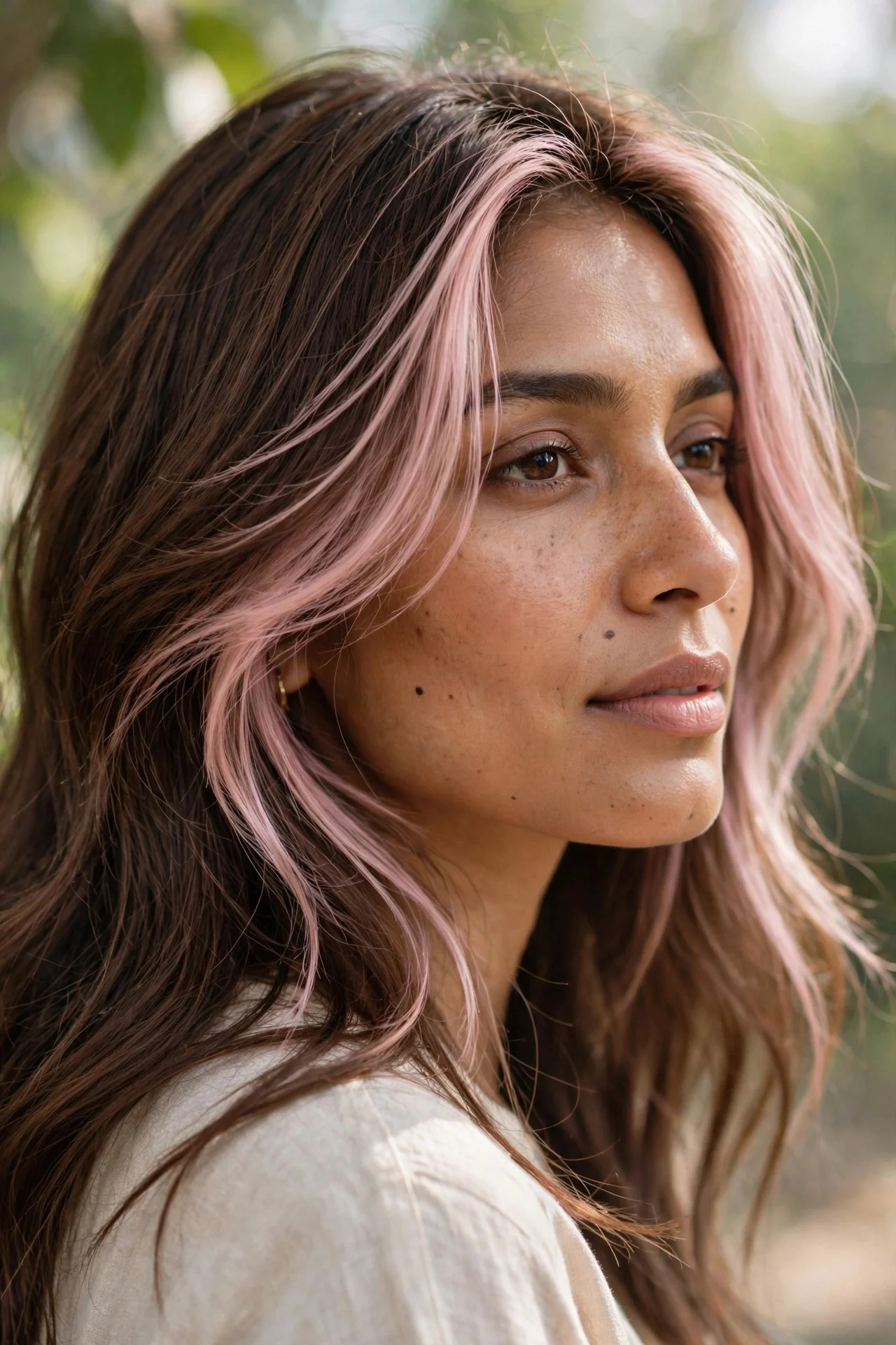 Soft Pastel Pink Face Frame hair