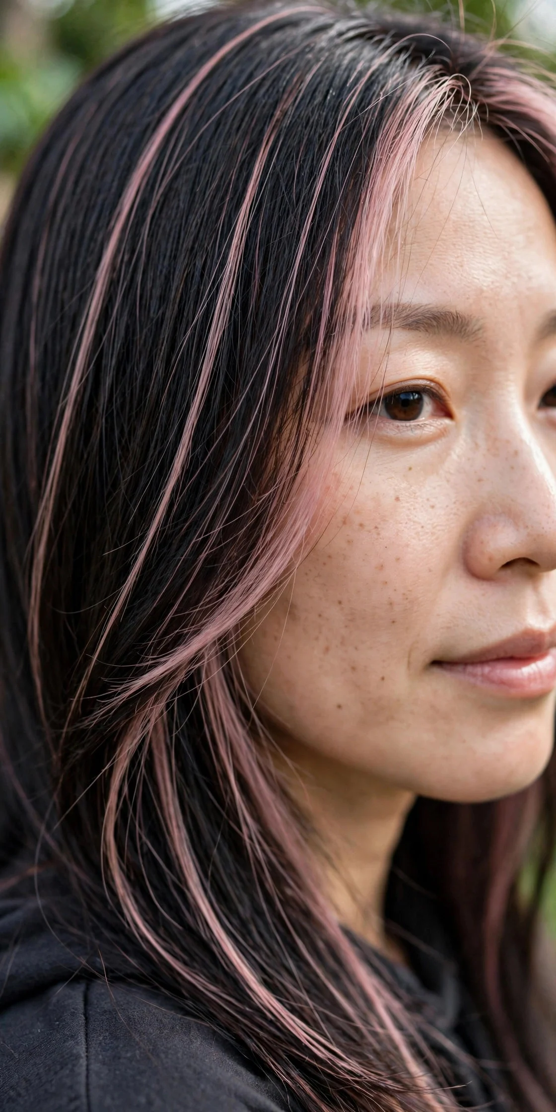 Thin Blended Pink Face Frame hair