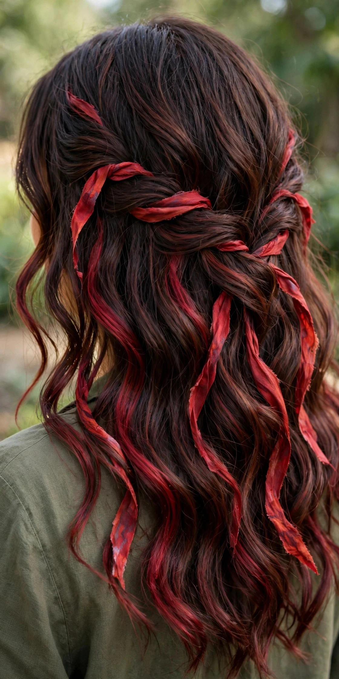 Cherry Cola Balayage hair