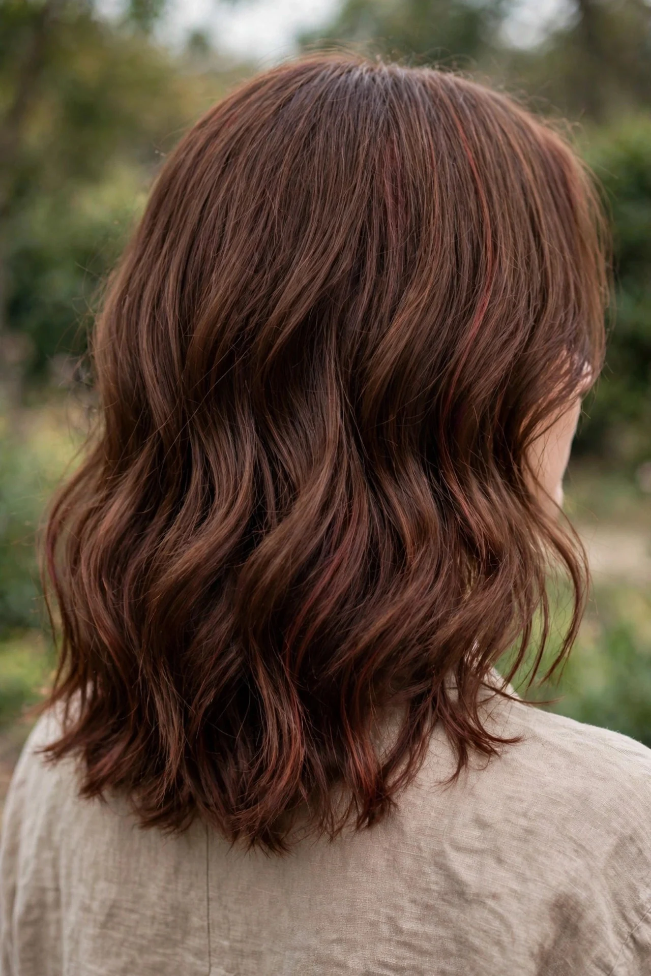 Subtle Cherry Tint on Brown hair