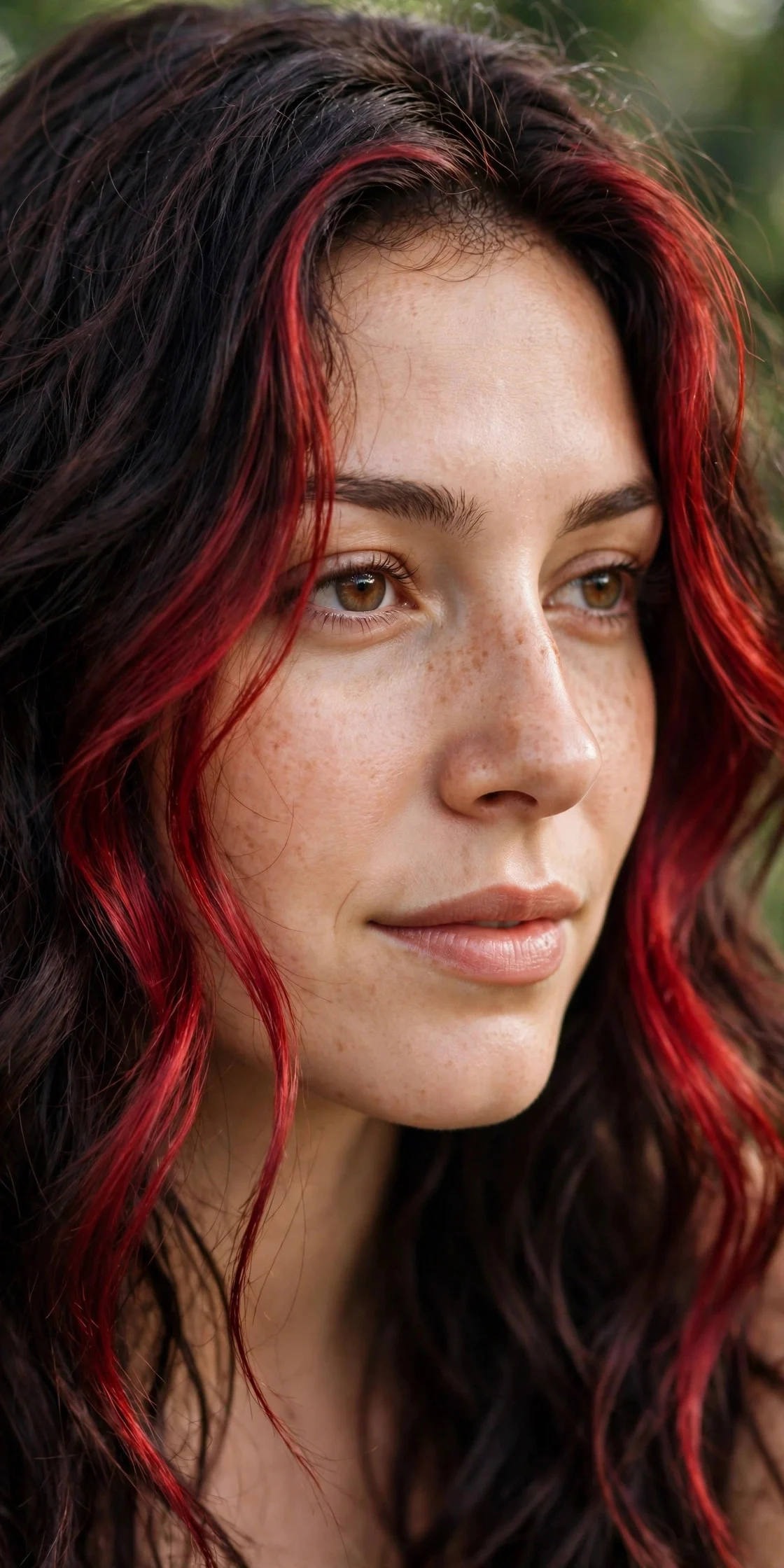 Cherry Cola Face-Framing hair