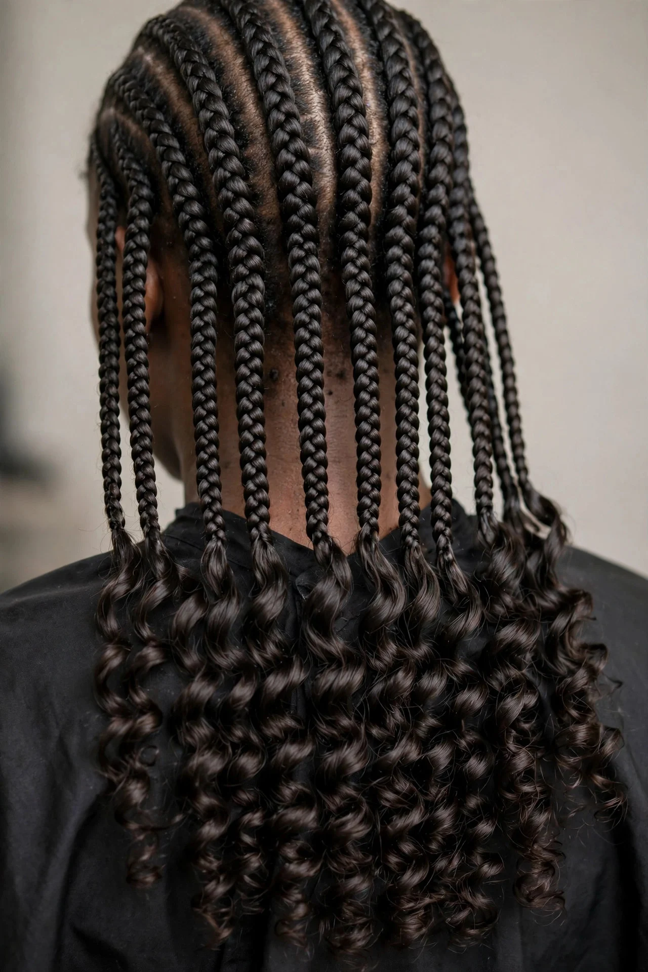 Classic Long French Curl Braids hair