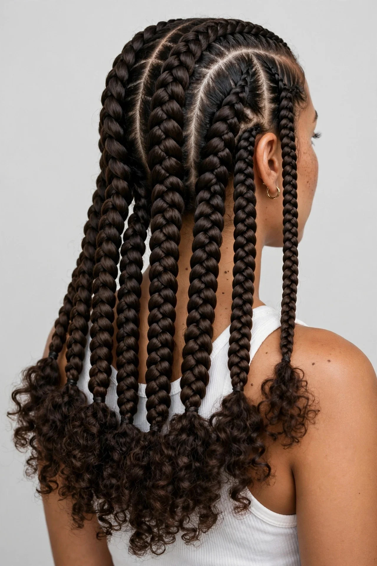 Jumbo French Curl Braids hair
