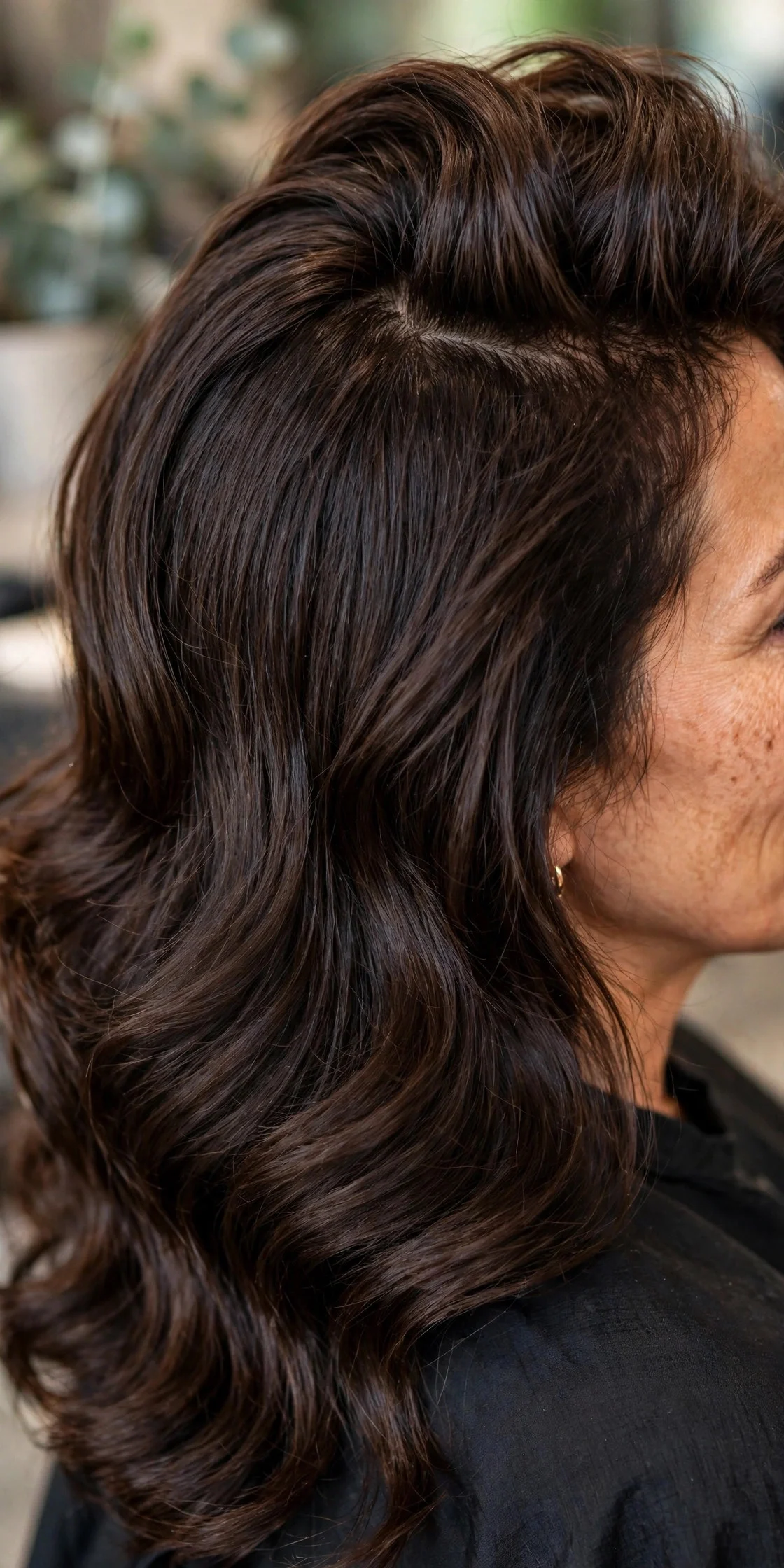 Side Part with Volume at the Crown hair
