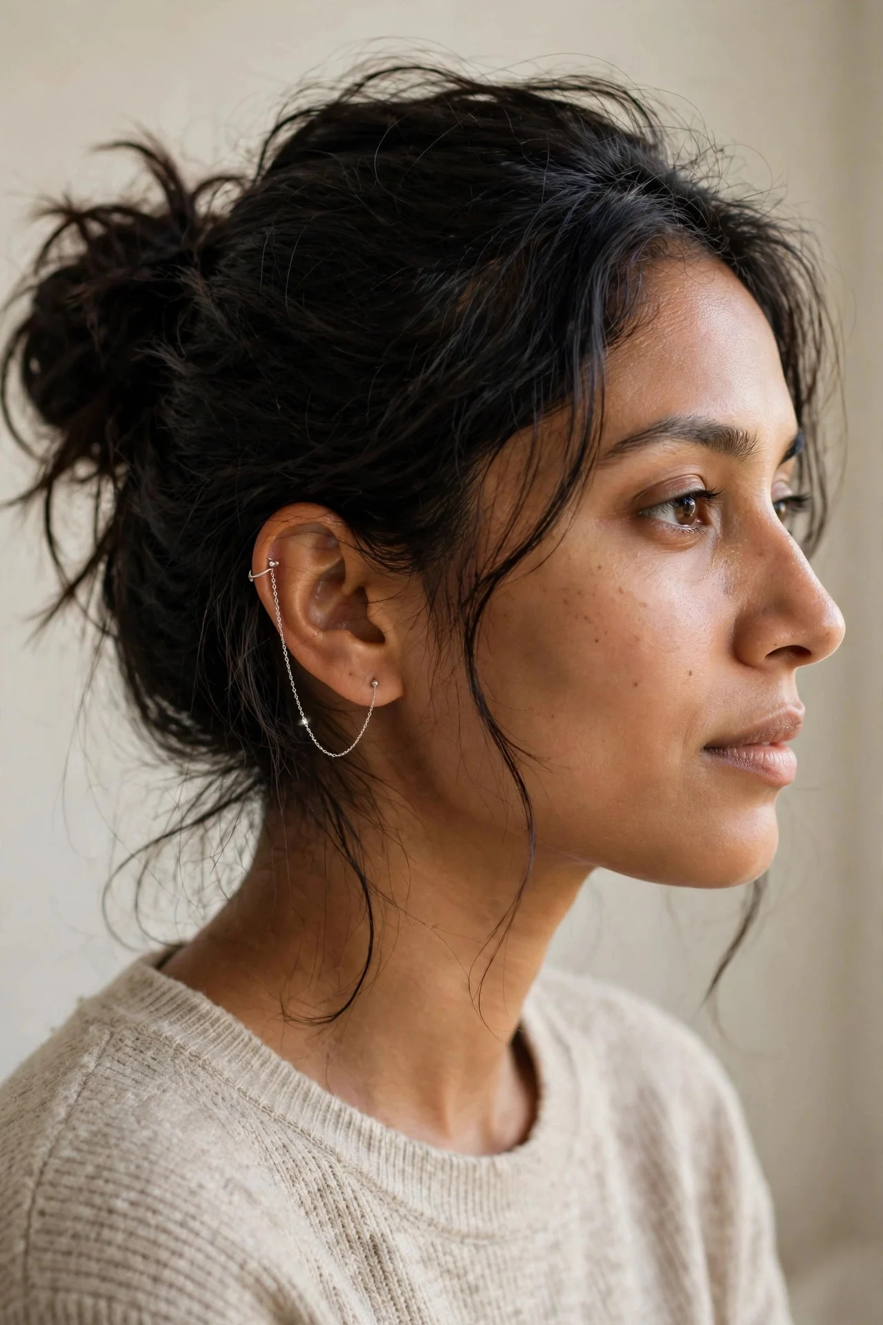 Minimalist Single-Chain Look for Everyday hair