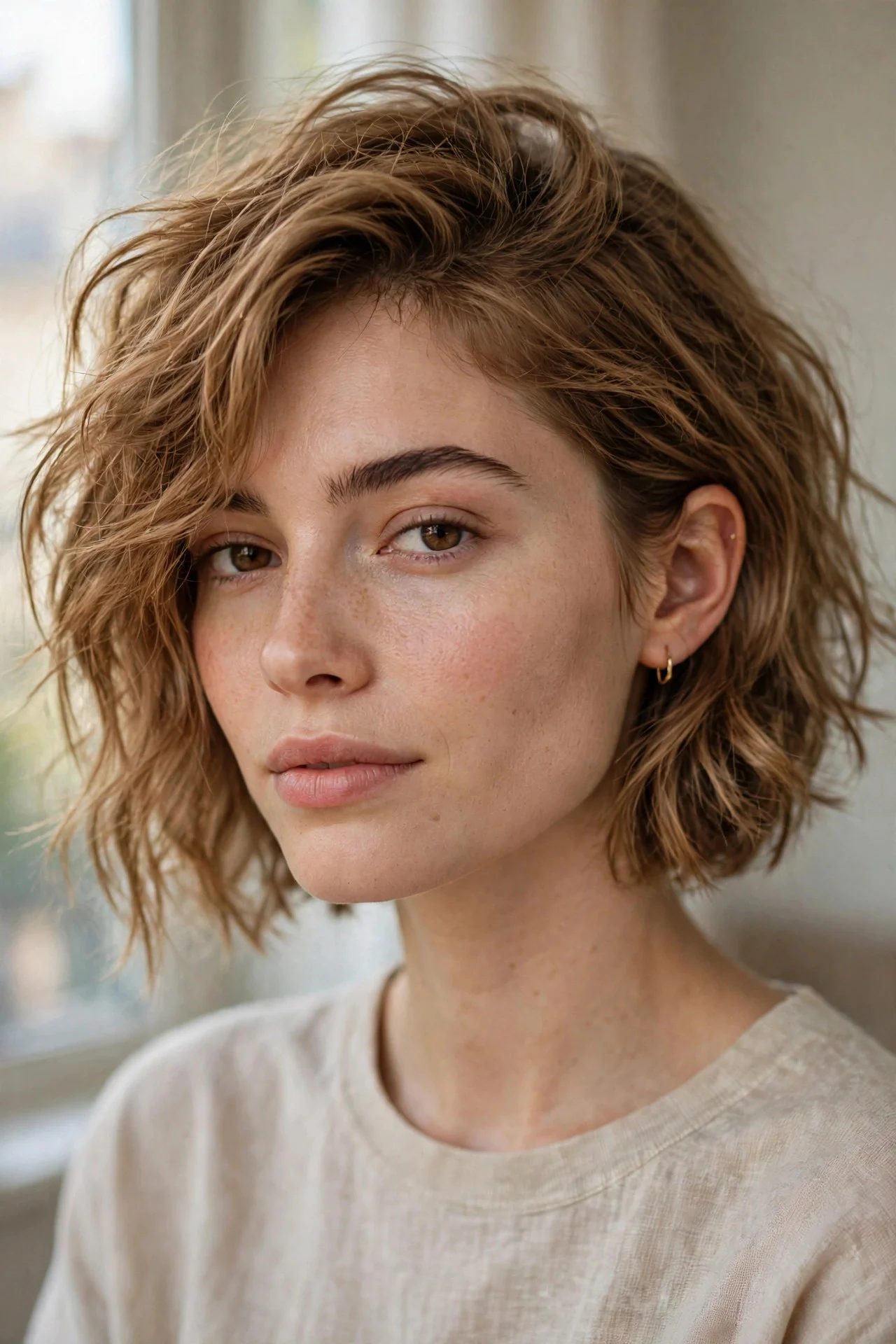 Textured Bob with Micro Bangs