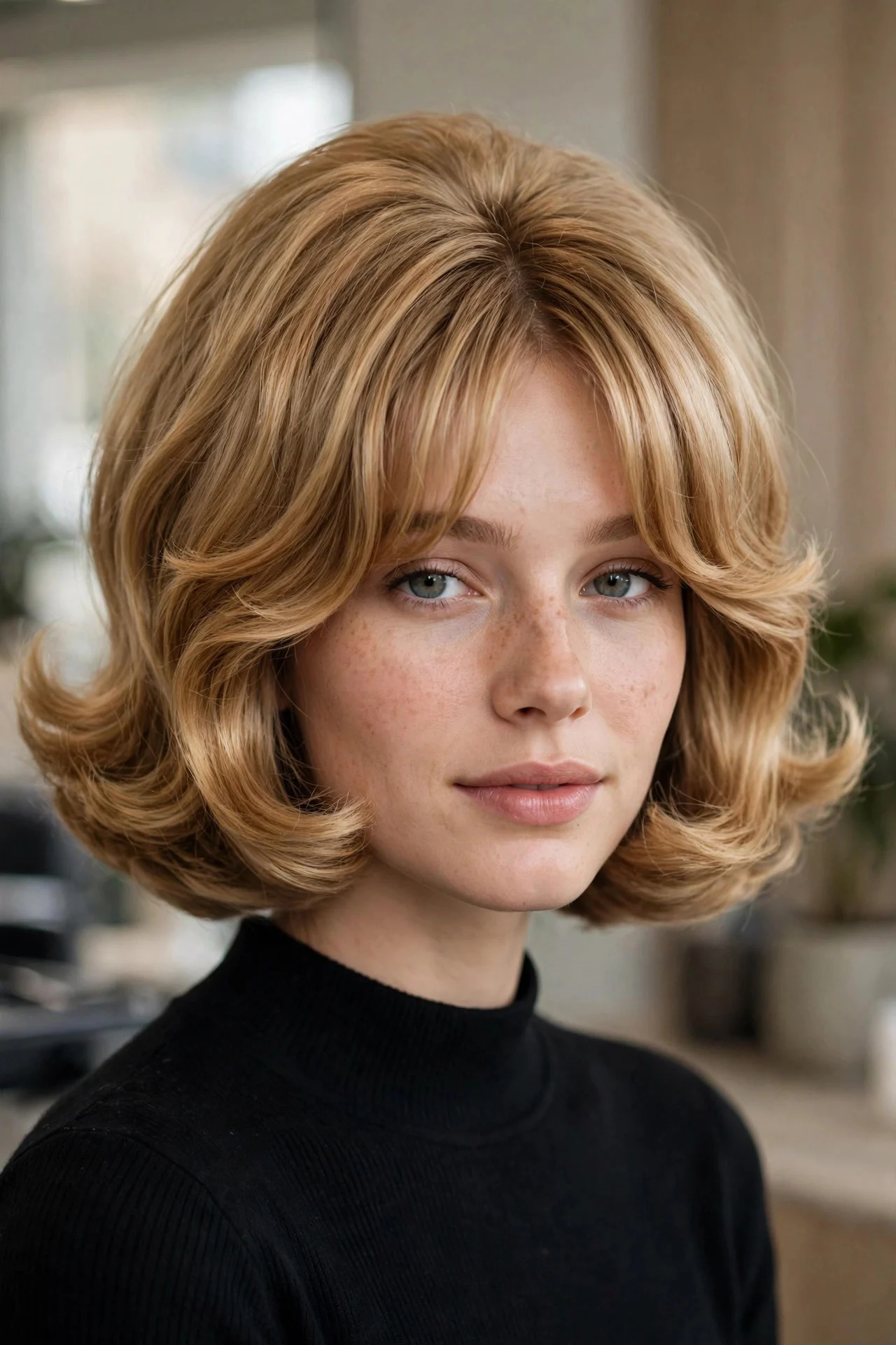 Tousled Wavy Italian Bob