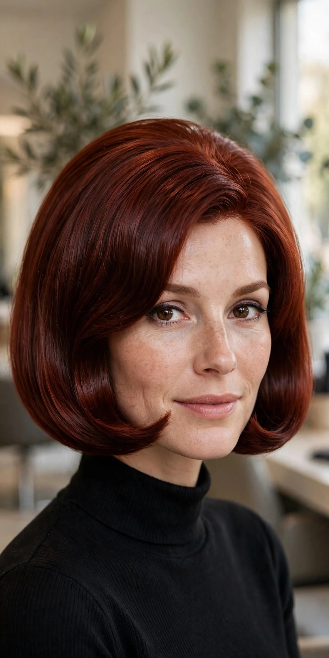 Side-Parted Italian Bob