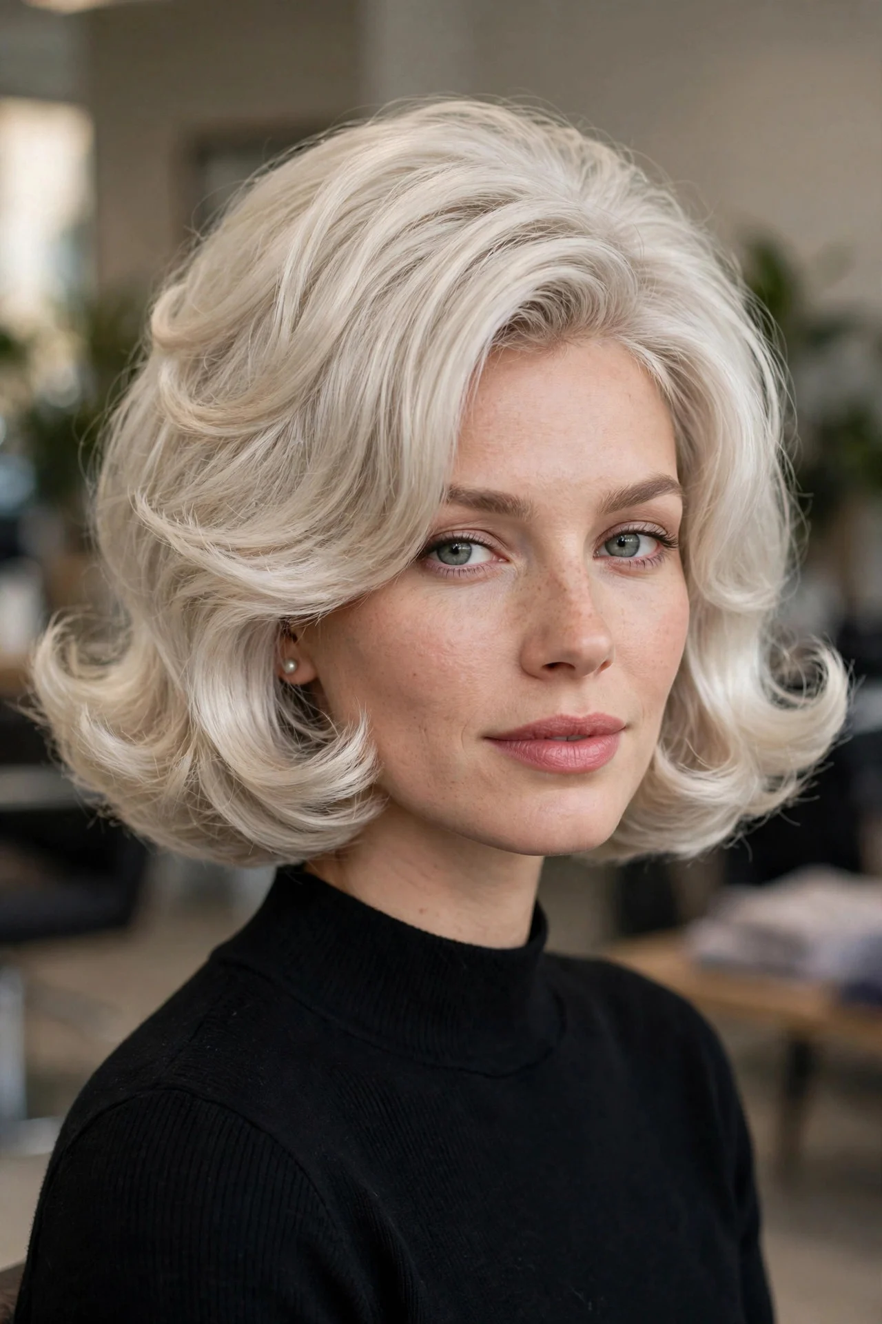 Italian Bob with Bold Color