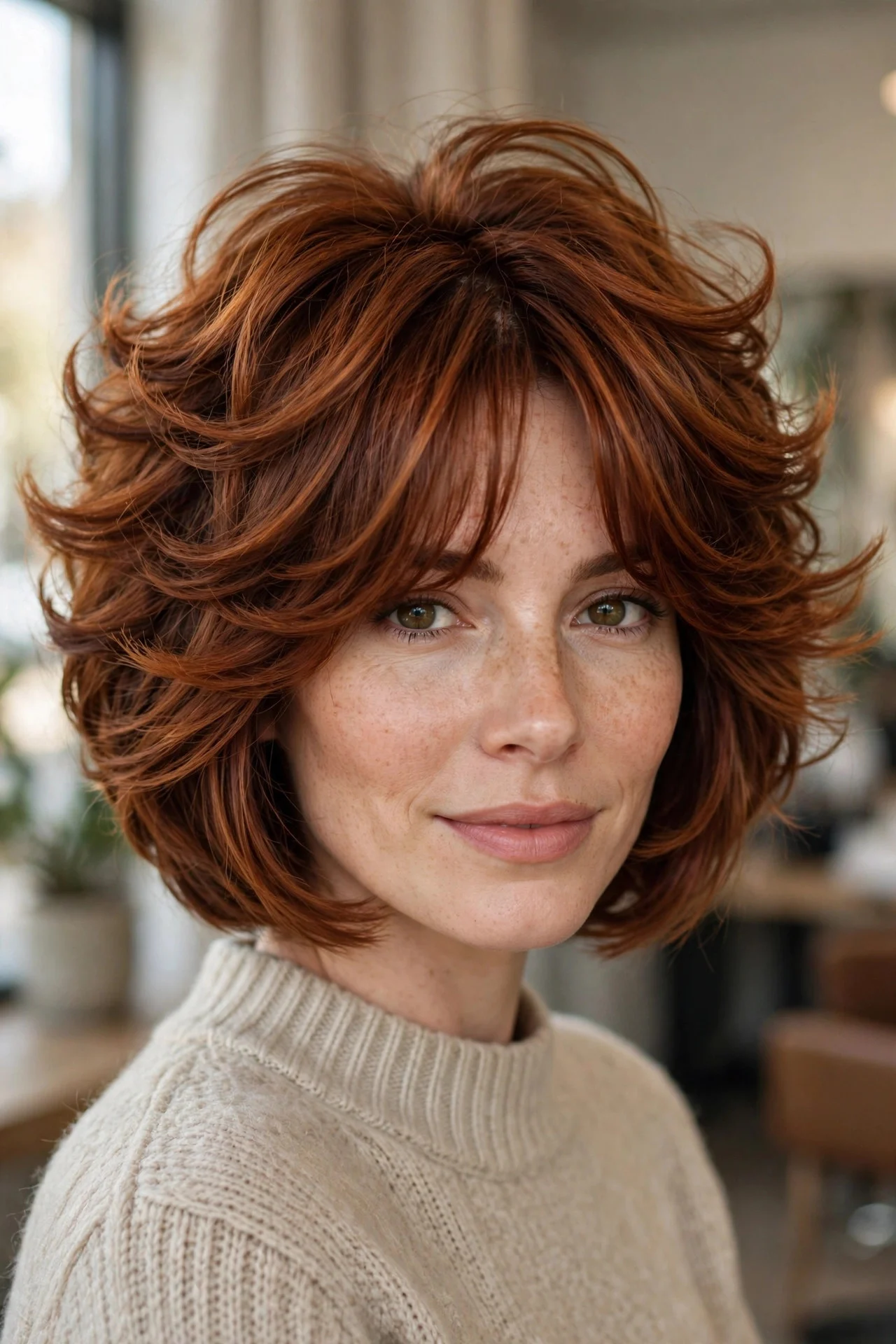 Graduated Bob With Curtain Bangs