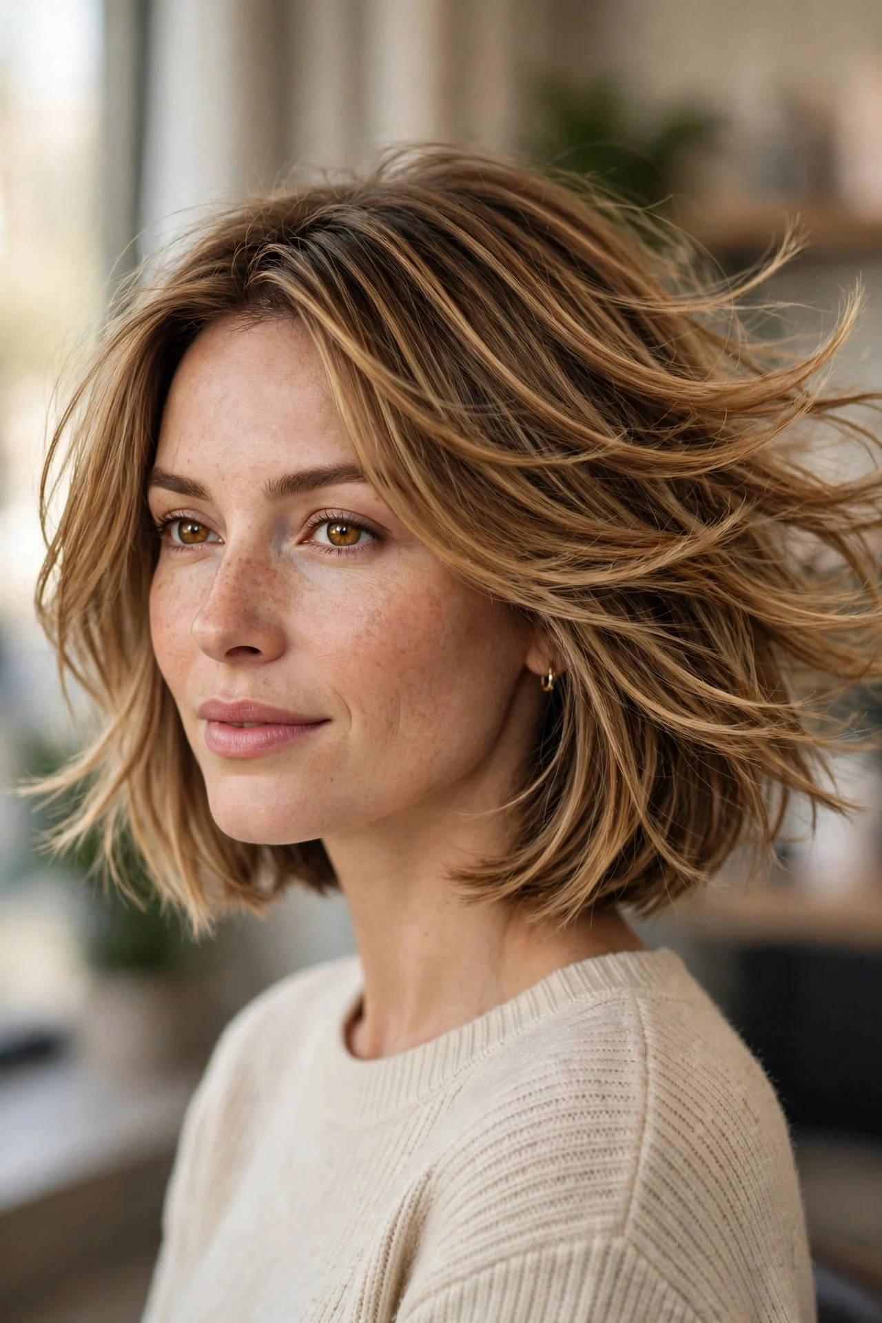 Sleek Graduated Bob With a Blunt Front