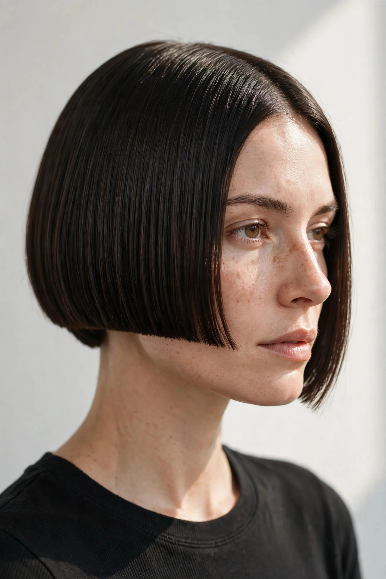 Blunt Cheek-Length Micro Bob