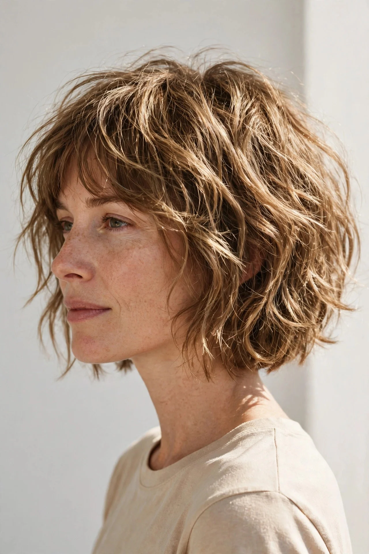 Tousled Air-Dried Micro Bob