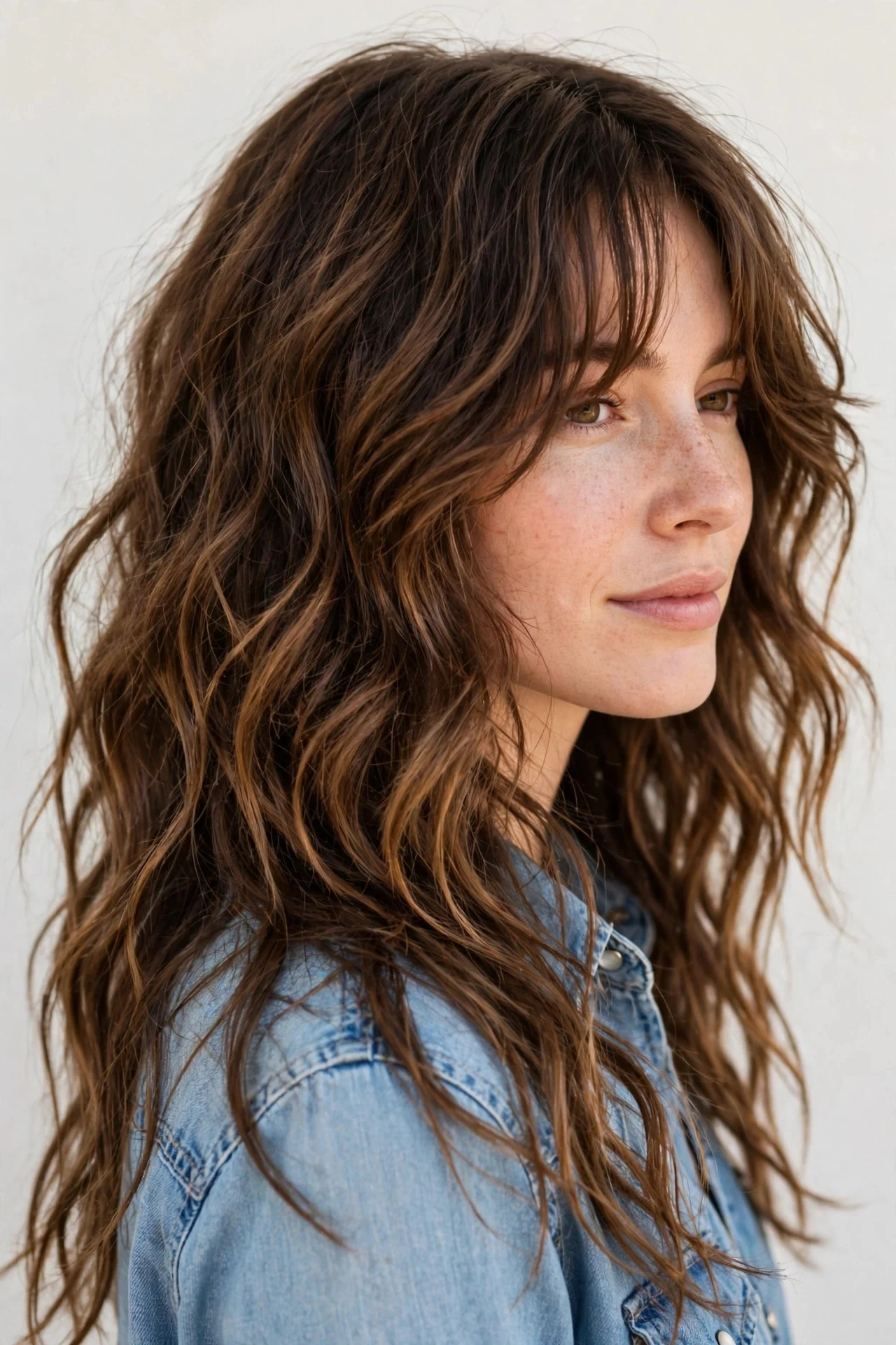 Wavy Cowgirl Cut With Undone Texture