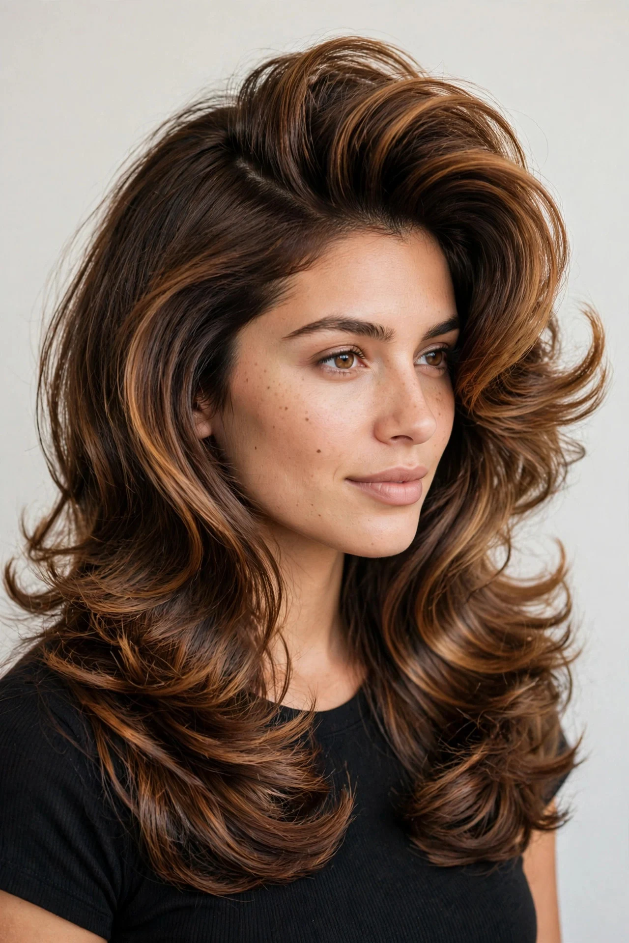Cowgirl Cut With Voluminous Blowout