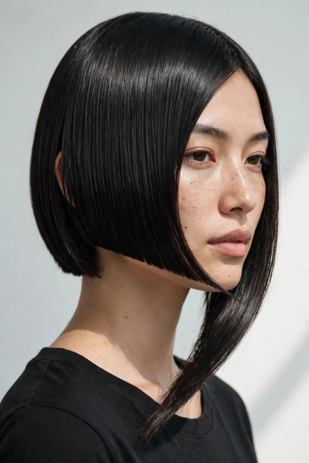 Sleek Glassy Asymmetrical Lob