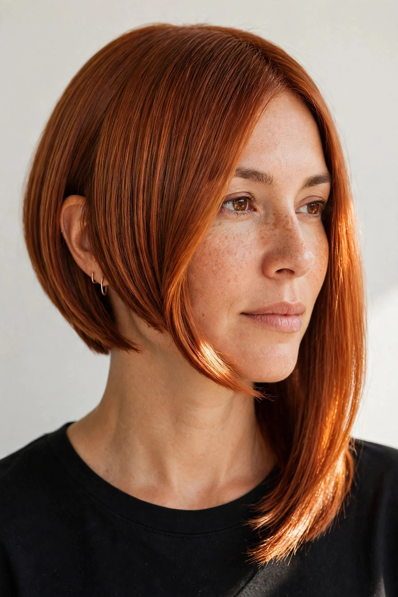 Copper-Toned Asymmetrical Lob