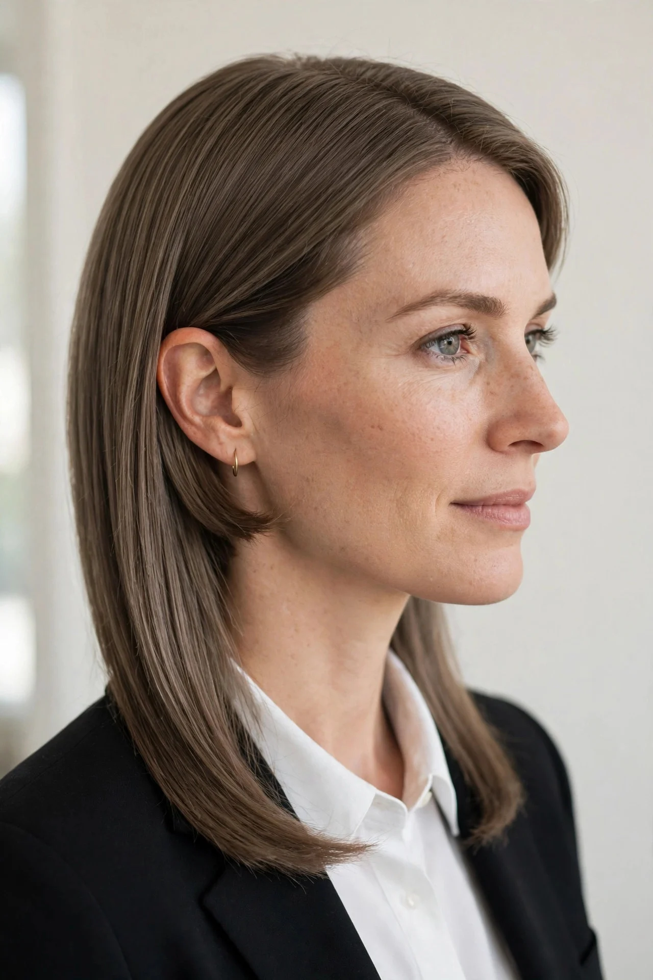Side-Tucked Polished Asymmetrical Lob