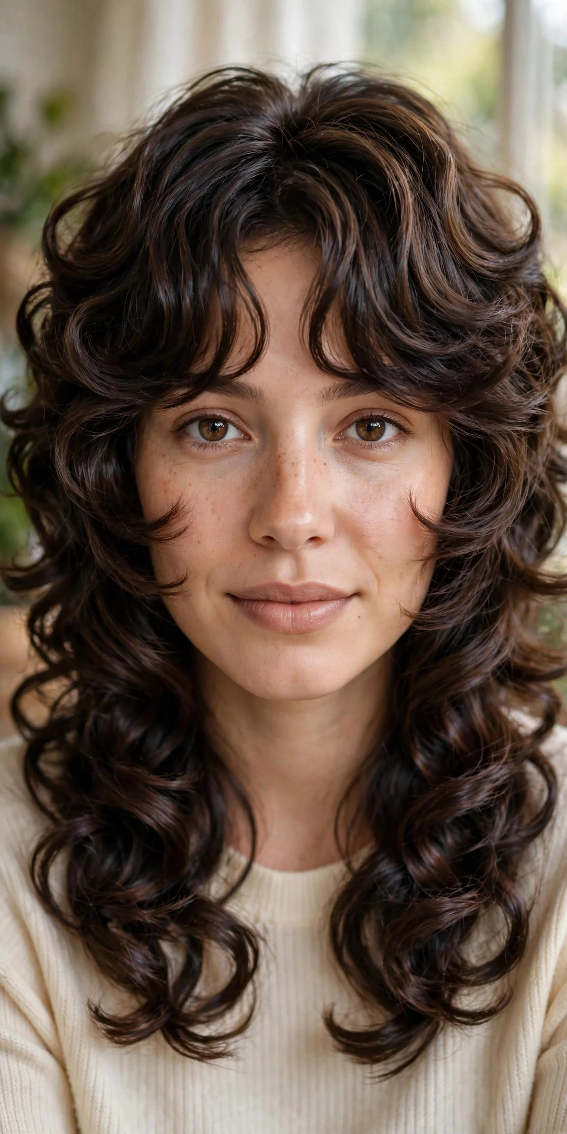 Butterfly Cut on 3B Curls hair