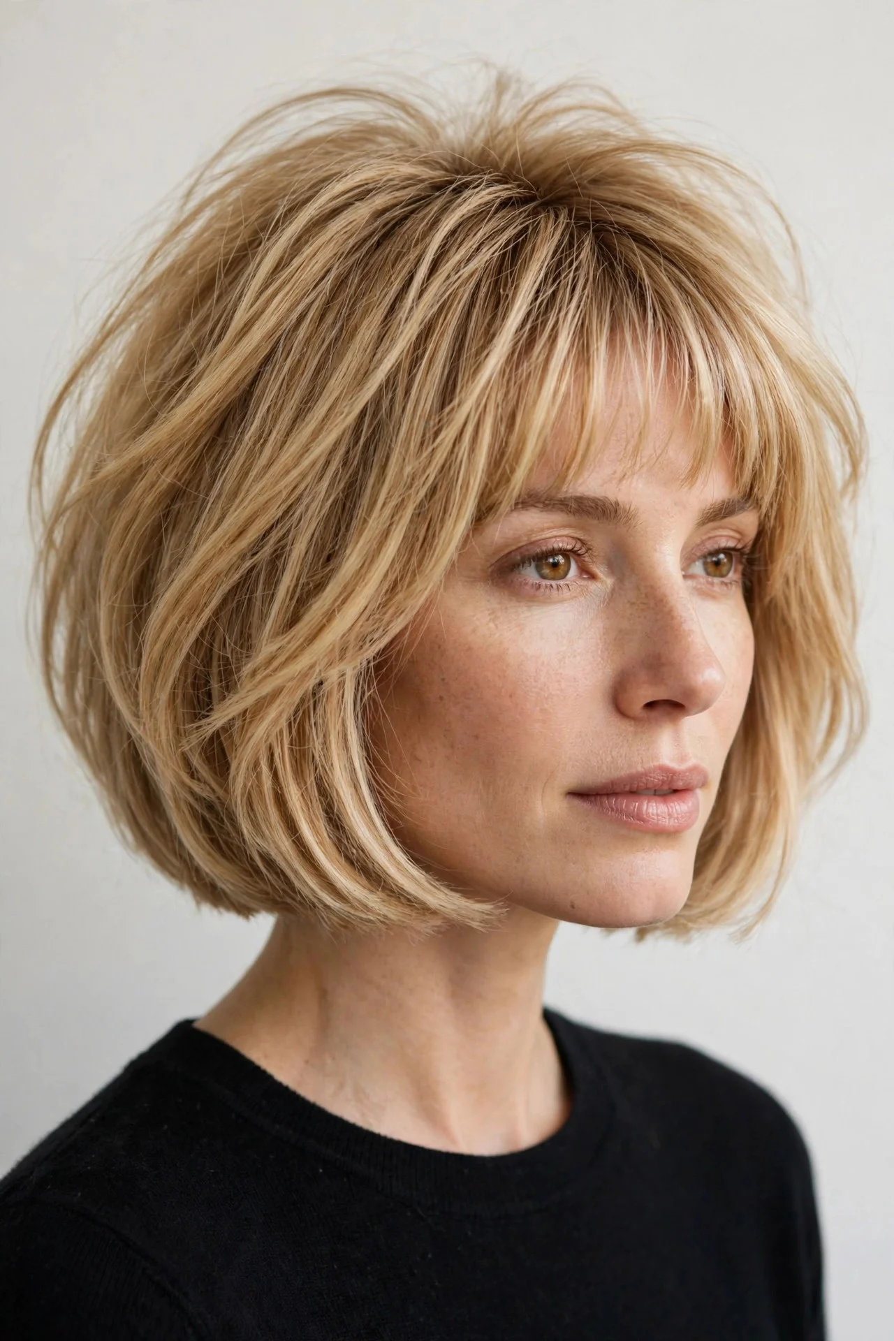 Blunt French Bob With Wispy Micro Bangs