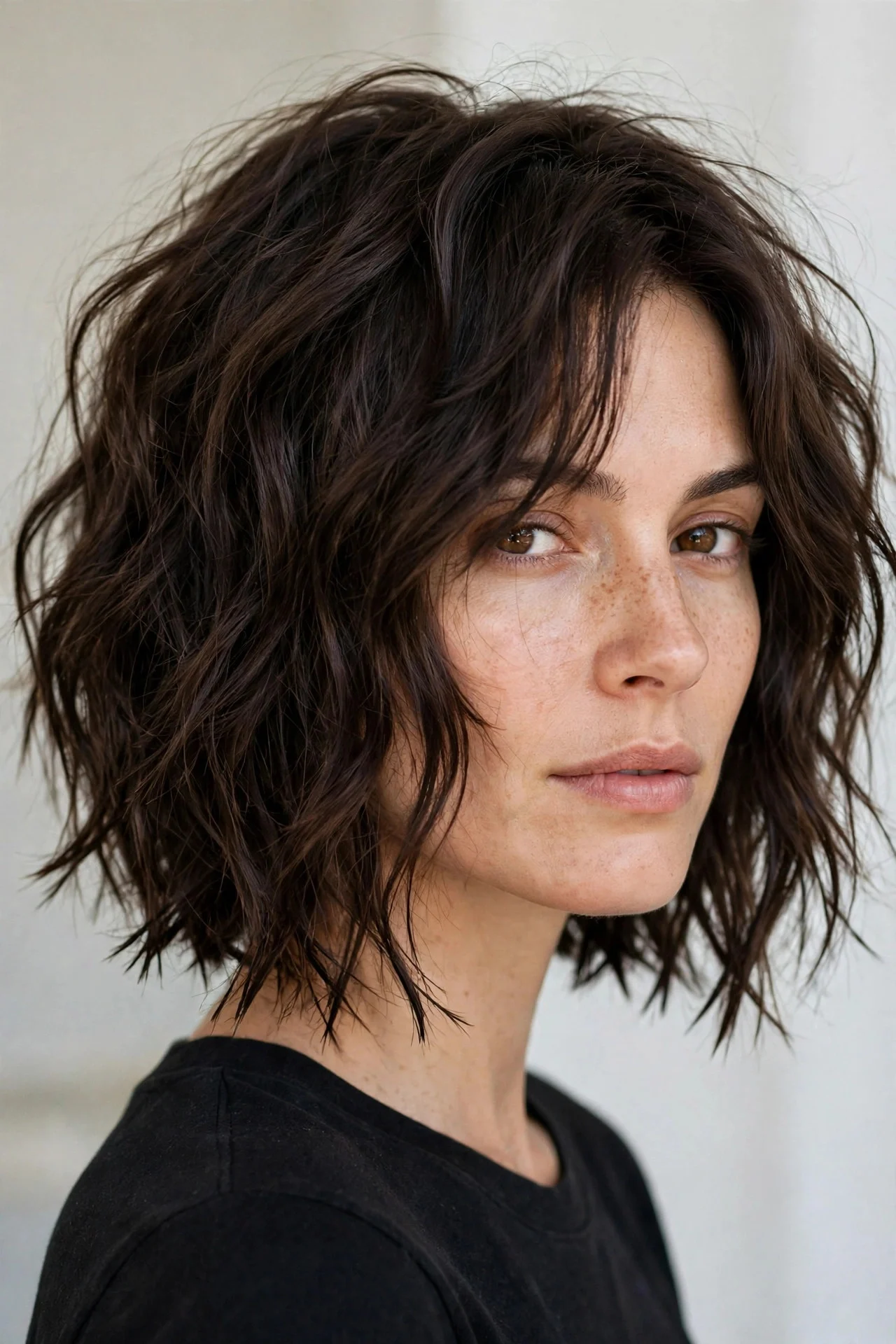 Choppy Textured Lob With Piecey Ends