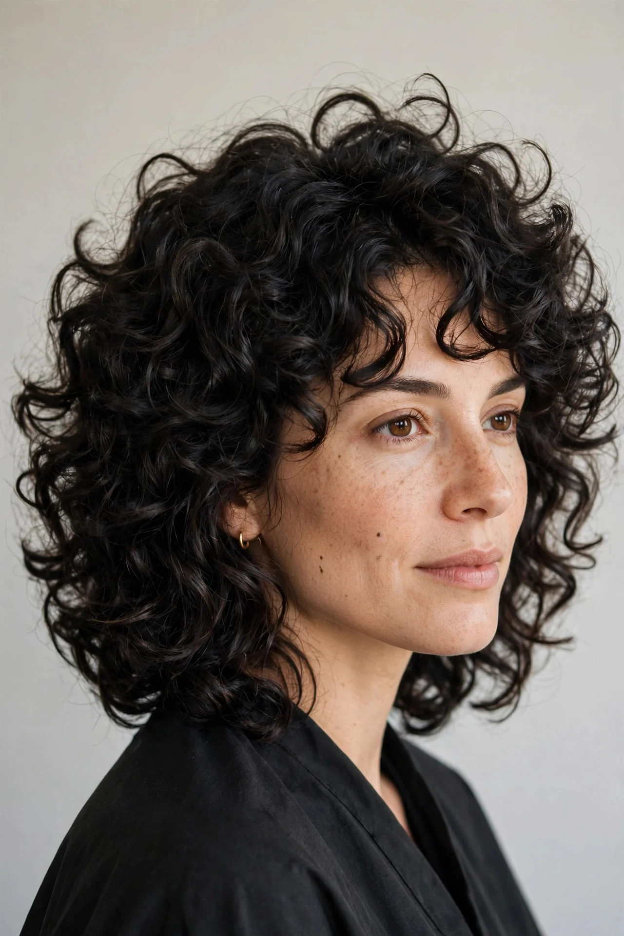 Curly Layered Long Bob