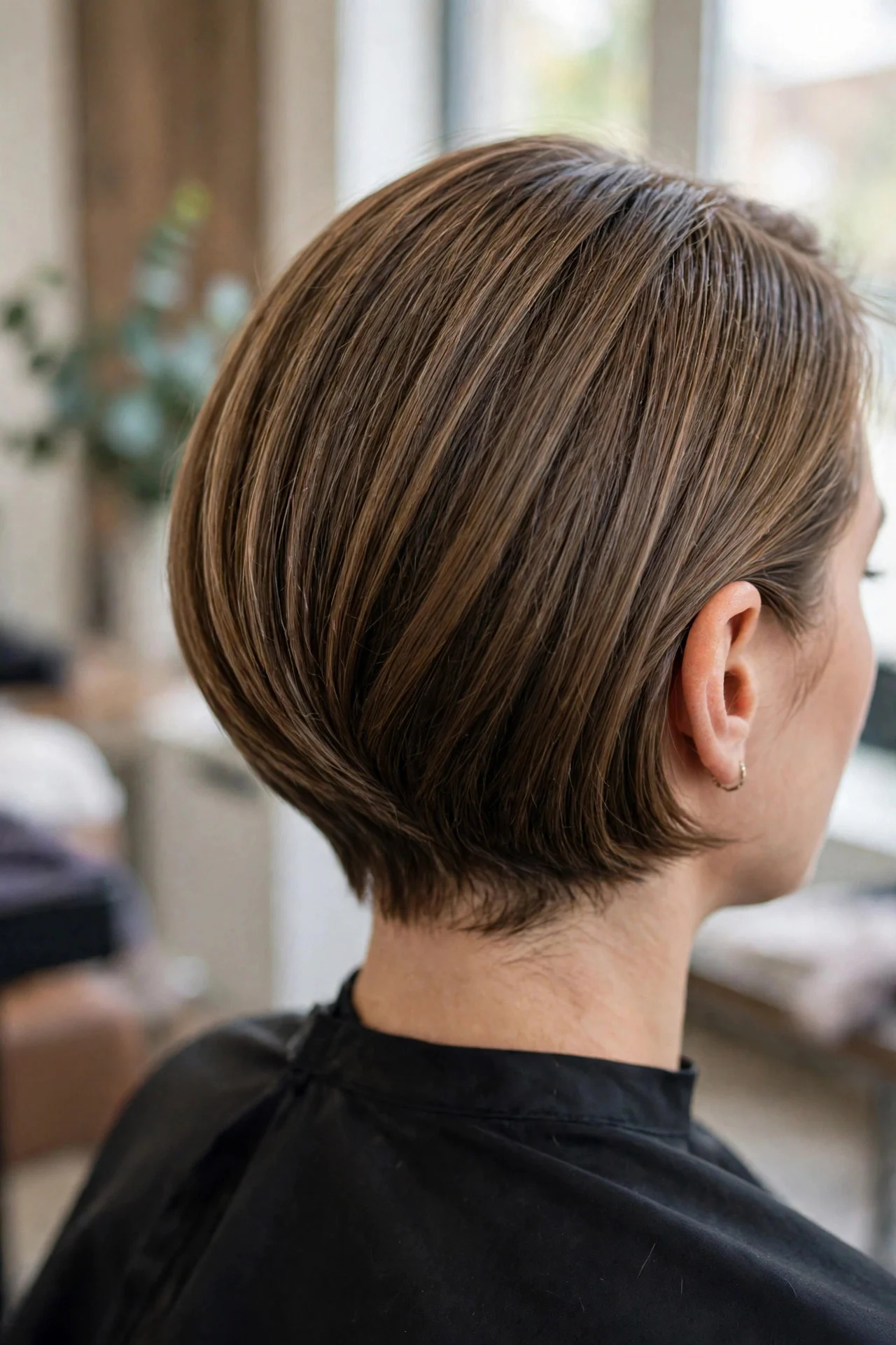 Tucked-Behind-the-Ear Sleek Bob