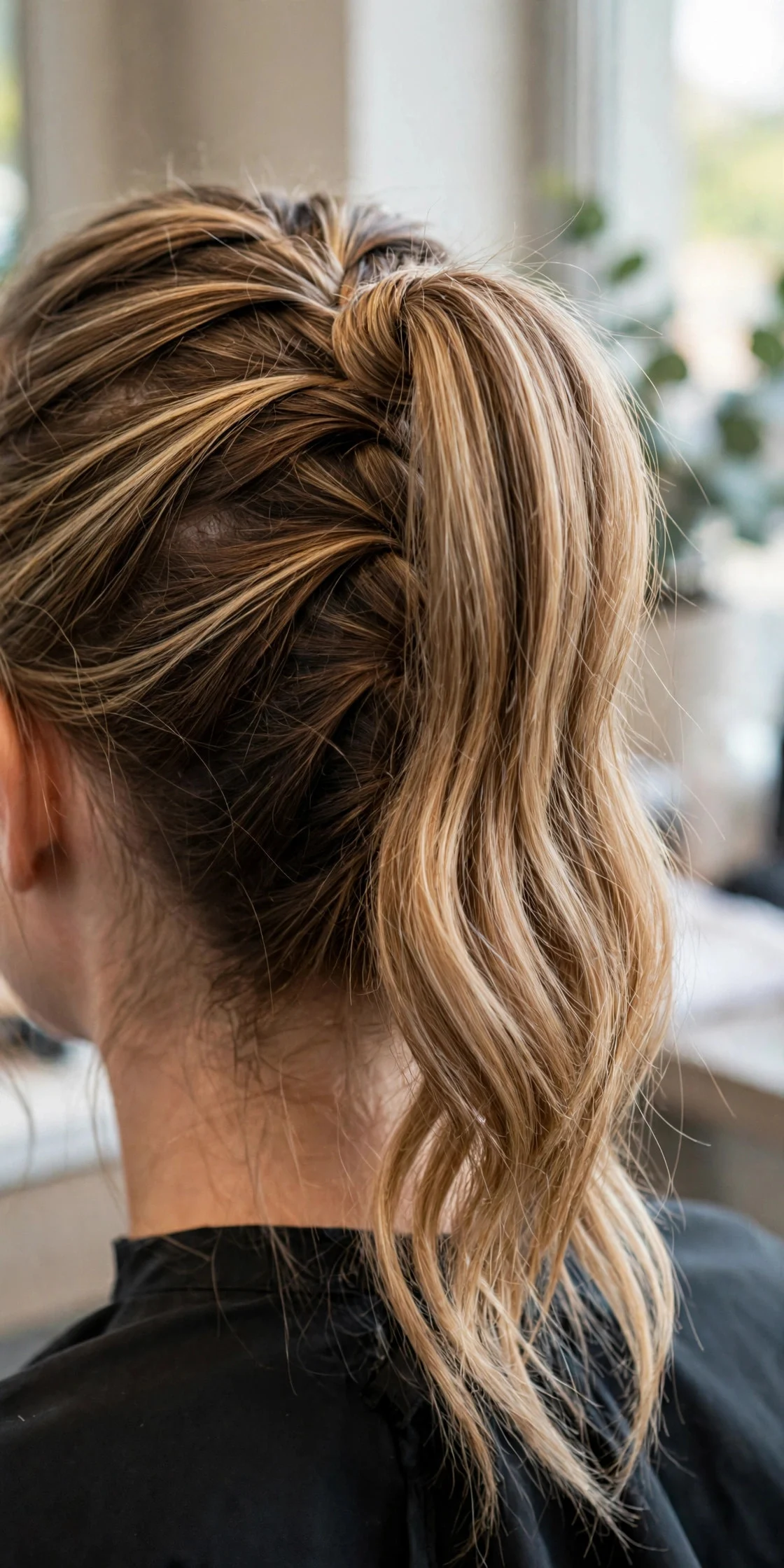 French Braid High Ponytail