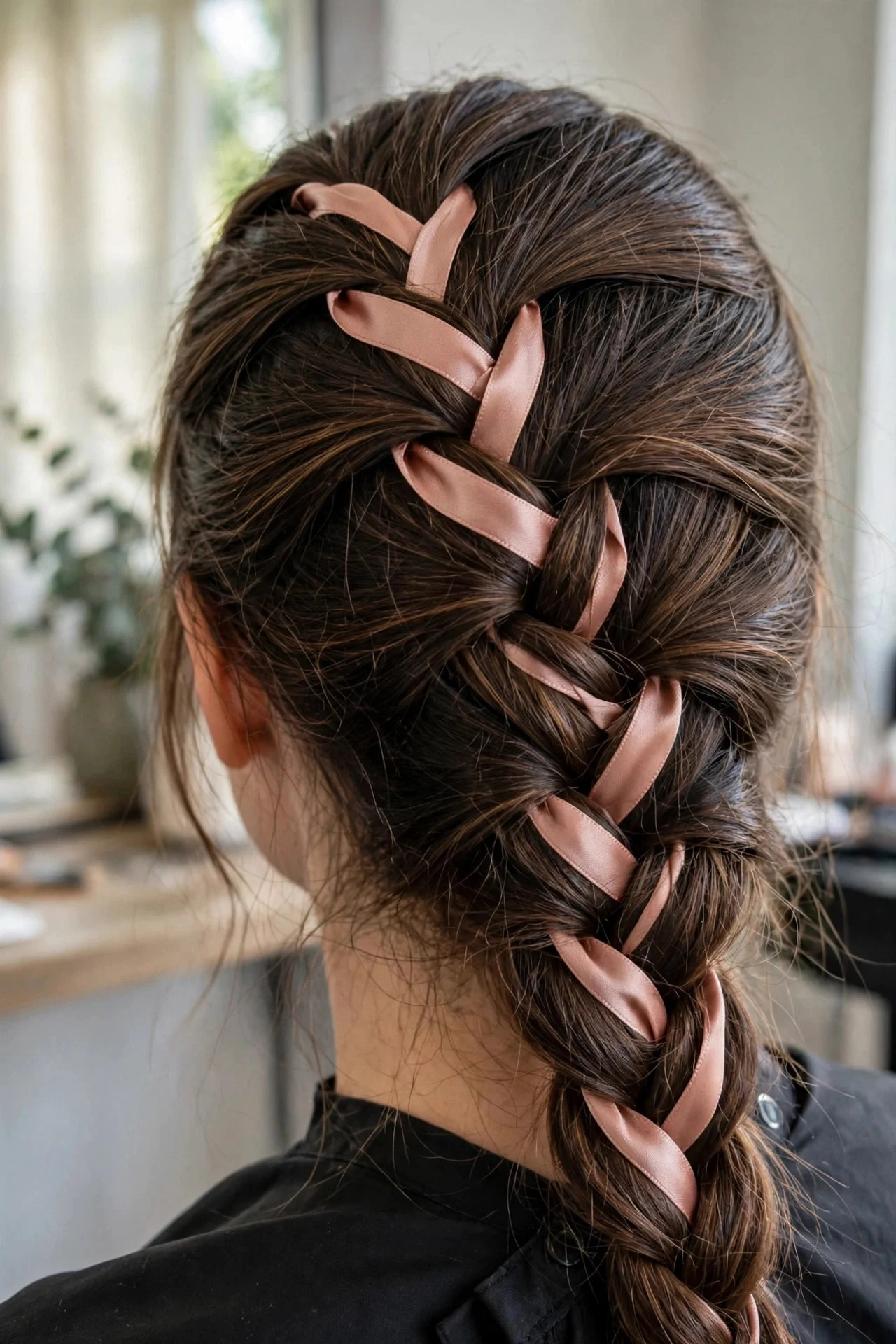 Ribbon-Woven French Braid