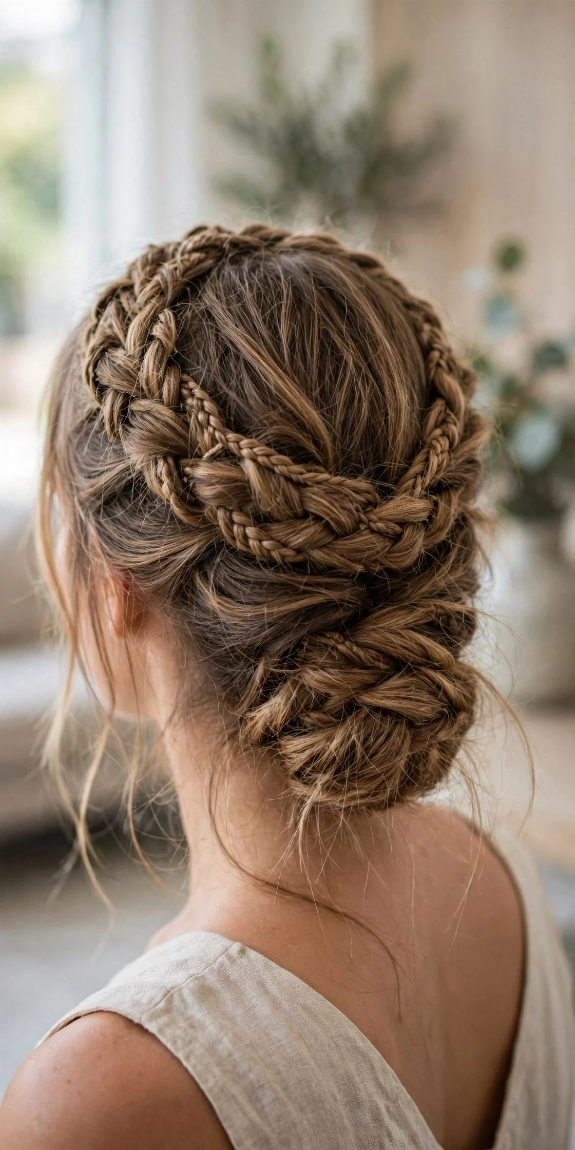 Boho Textured Halo Braid