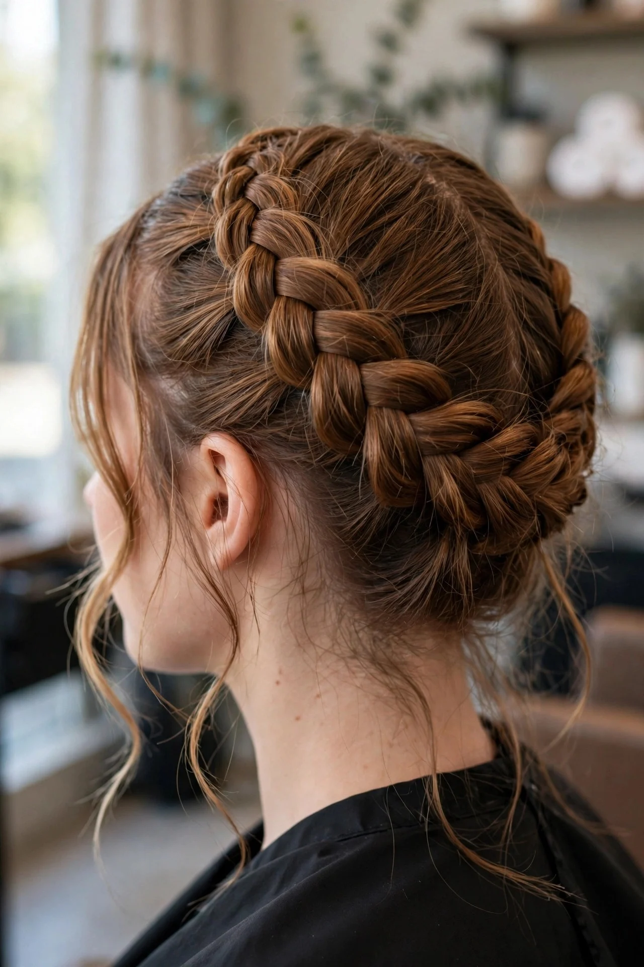 Halo Braid With Face-Framing Tendrils