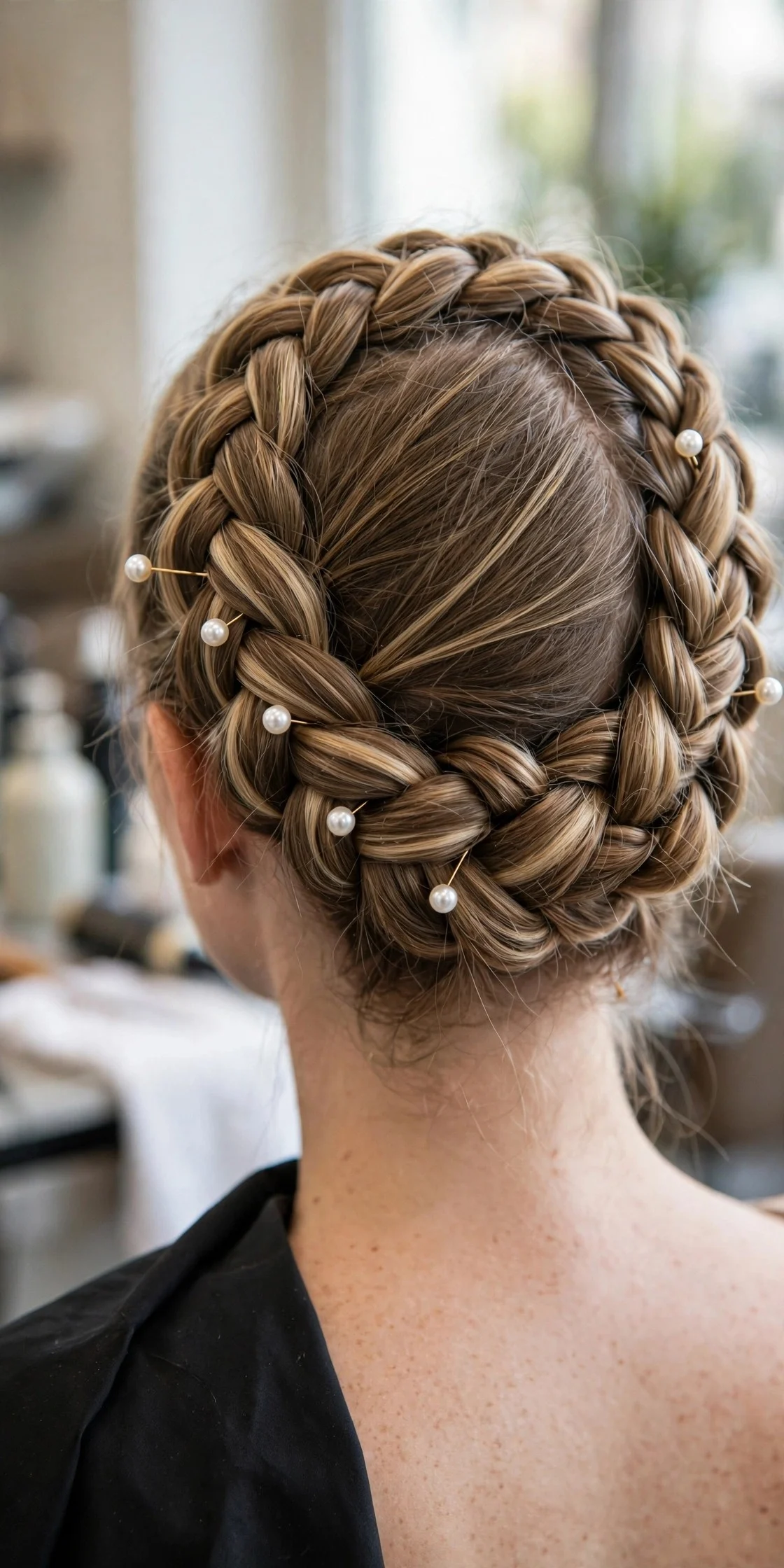 Halo Braid With Pearl Pins