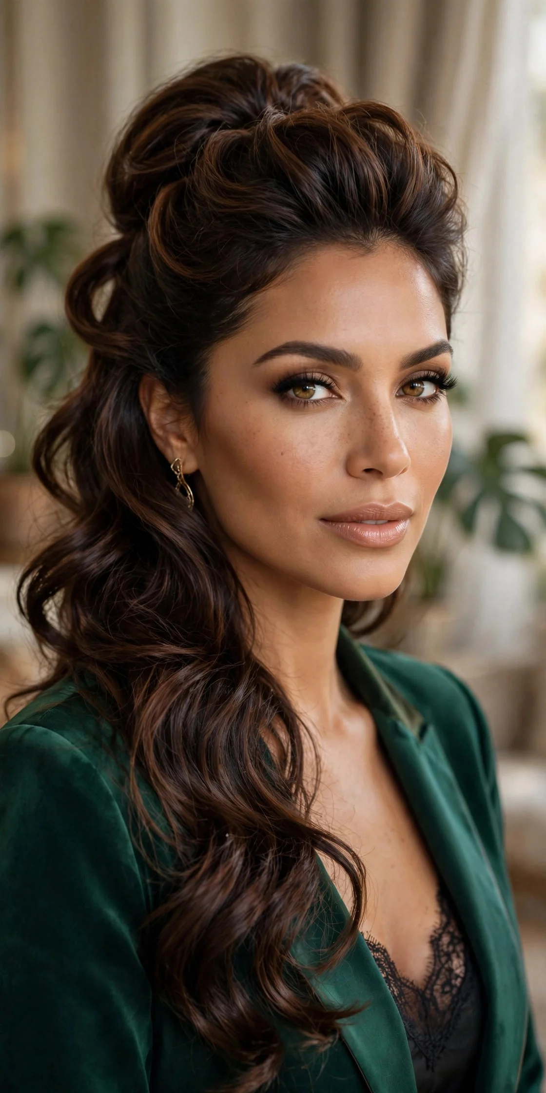 Telenovela Half-Up Hairstyle hair
