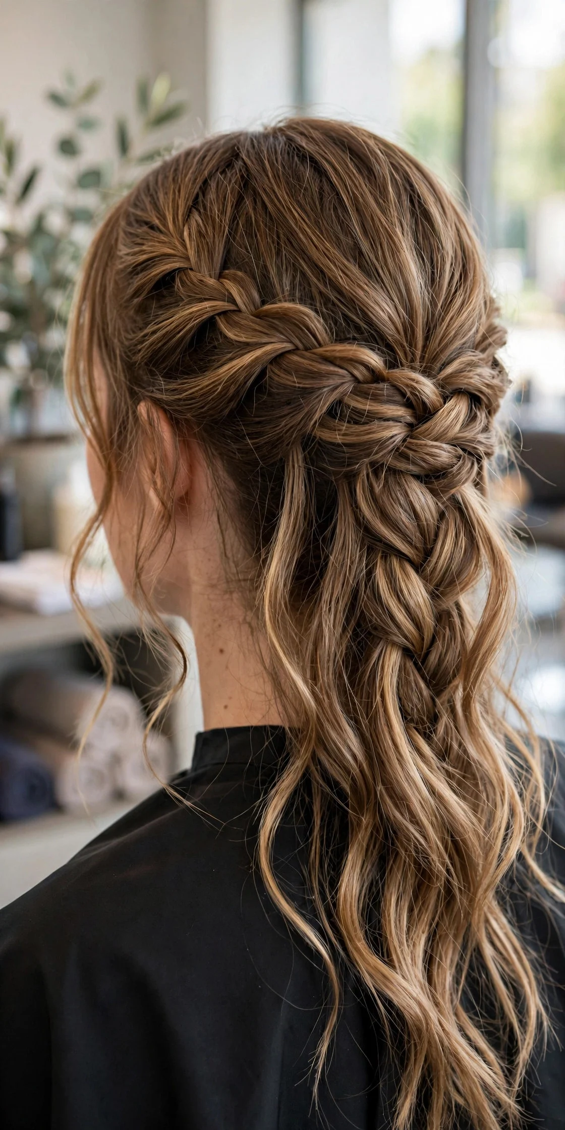 Waterfall Braid With Face-Framing Tendrils