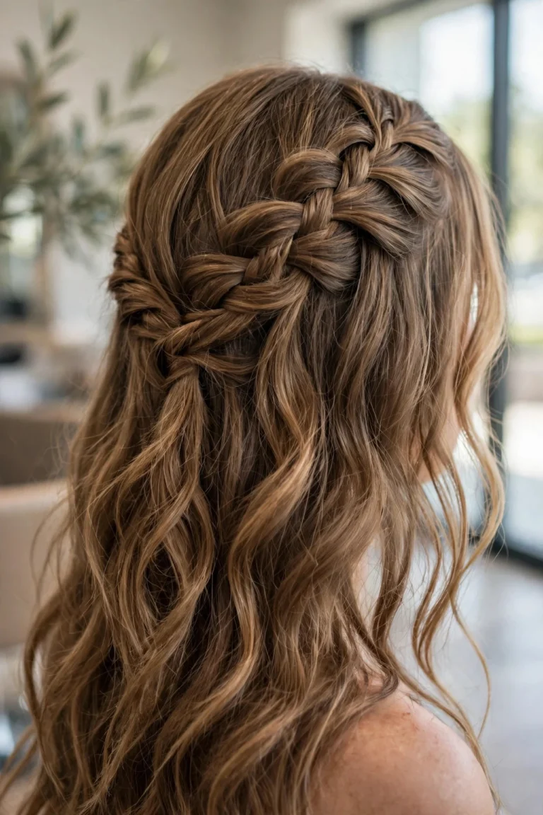 10 Waterfall Braid Ideas for Long Hair