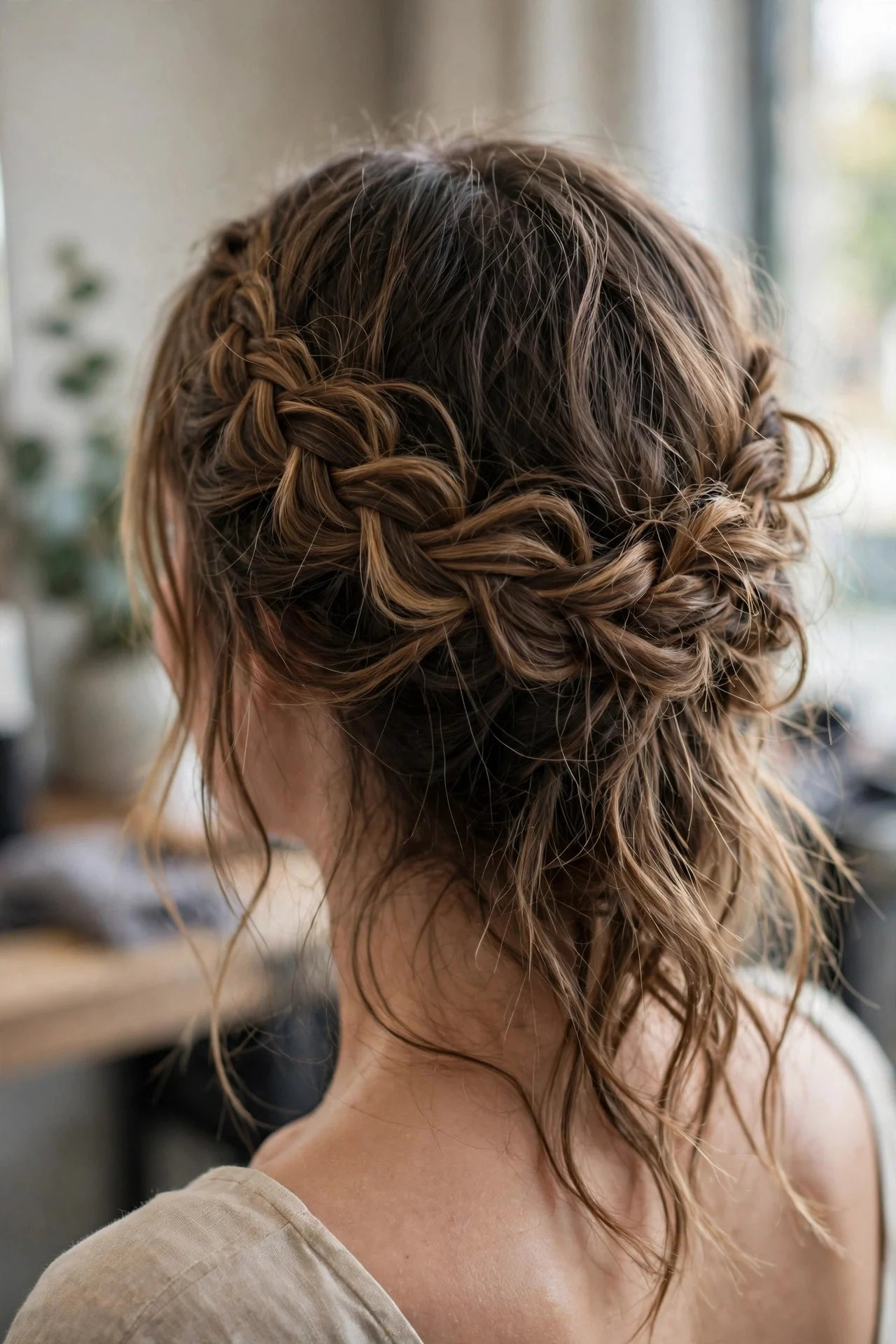 Loose Boho Halo Braid