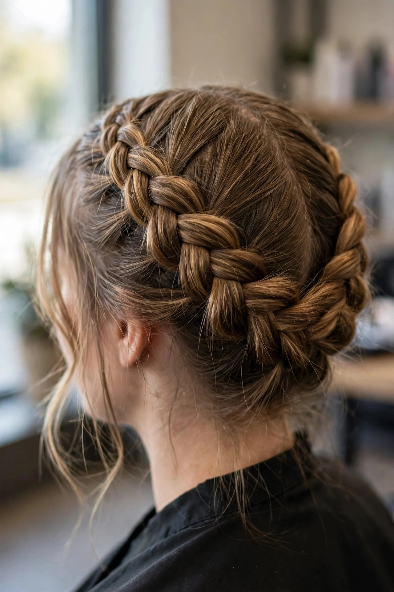 Milkmaid Braid with Face-Framing Pieces