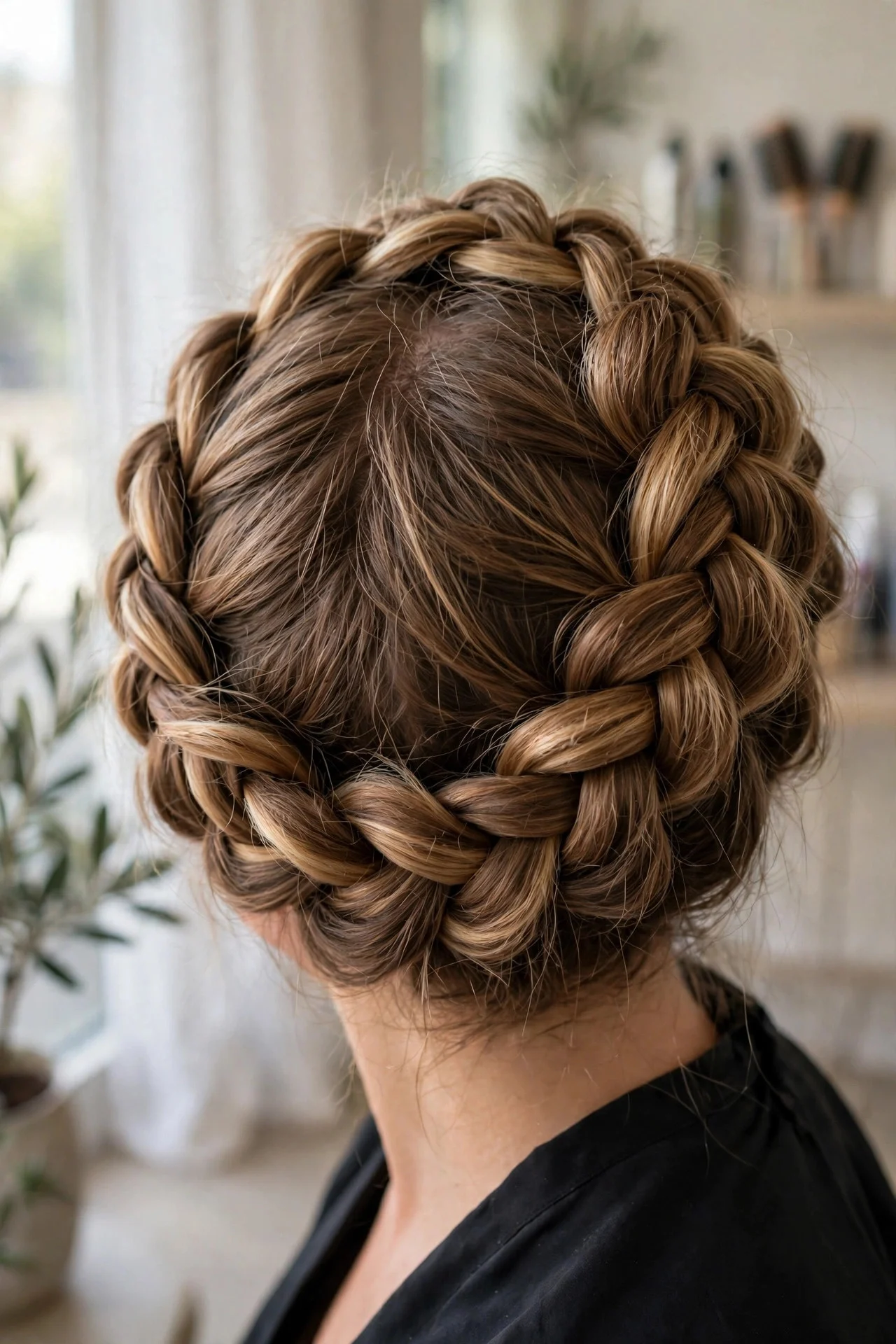 Dutch Braid Crown (Inside-Out Volume)
