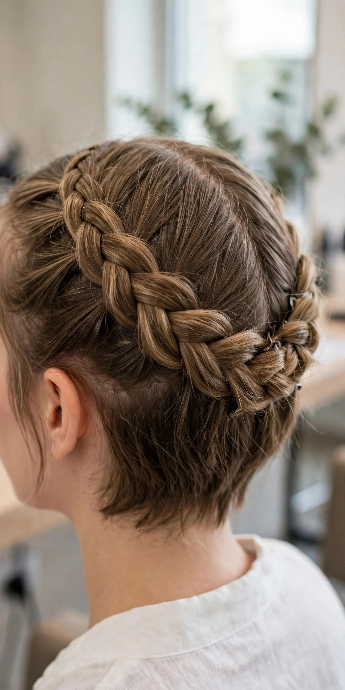 Milkmaid Braid for Short Hair