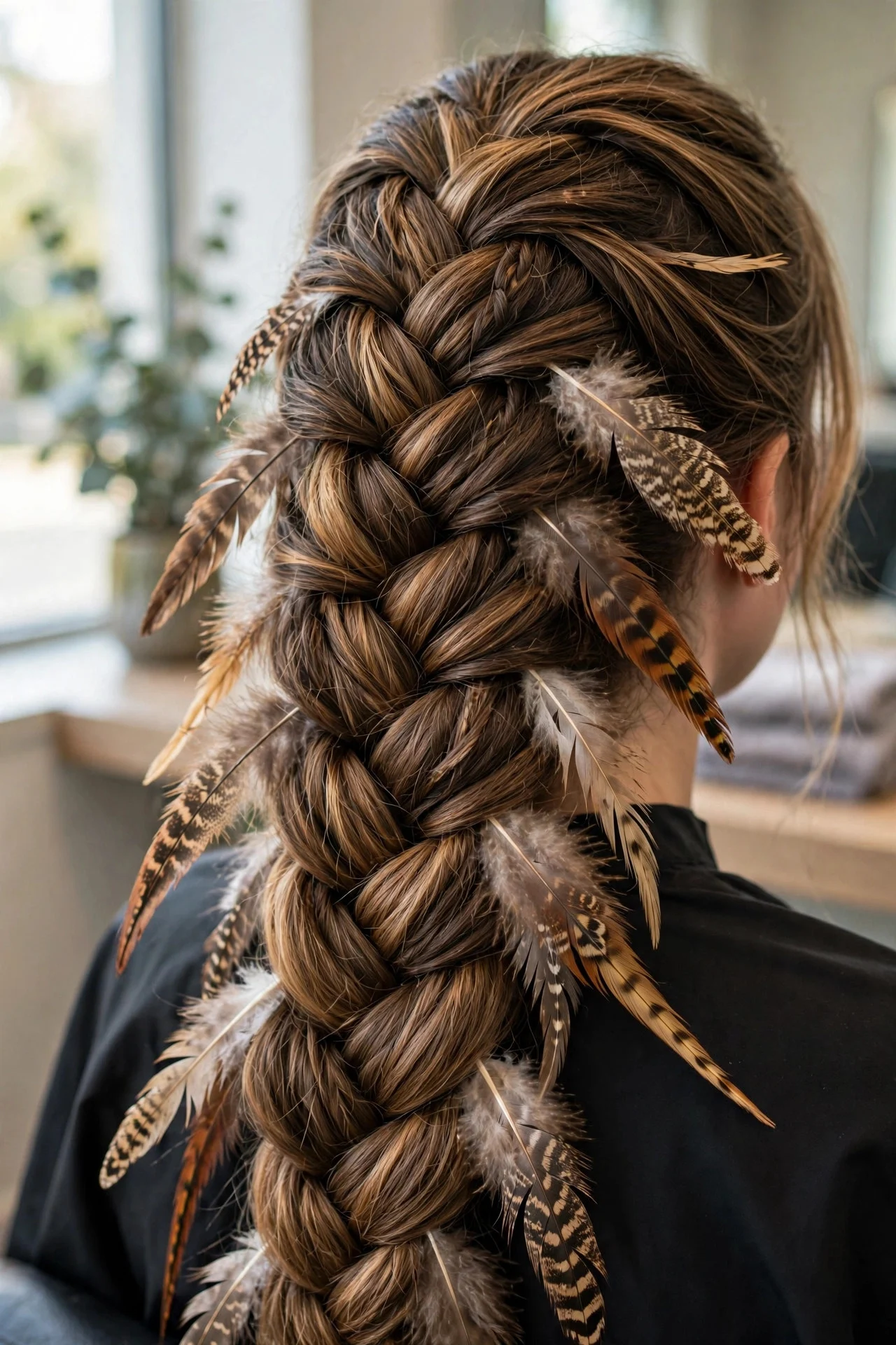 Jumbo Fishtail with Feather Extensions