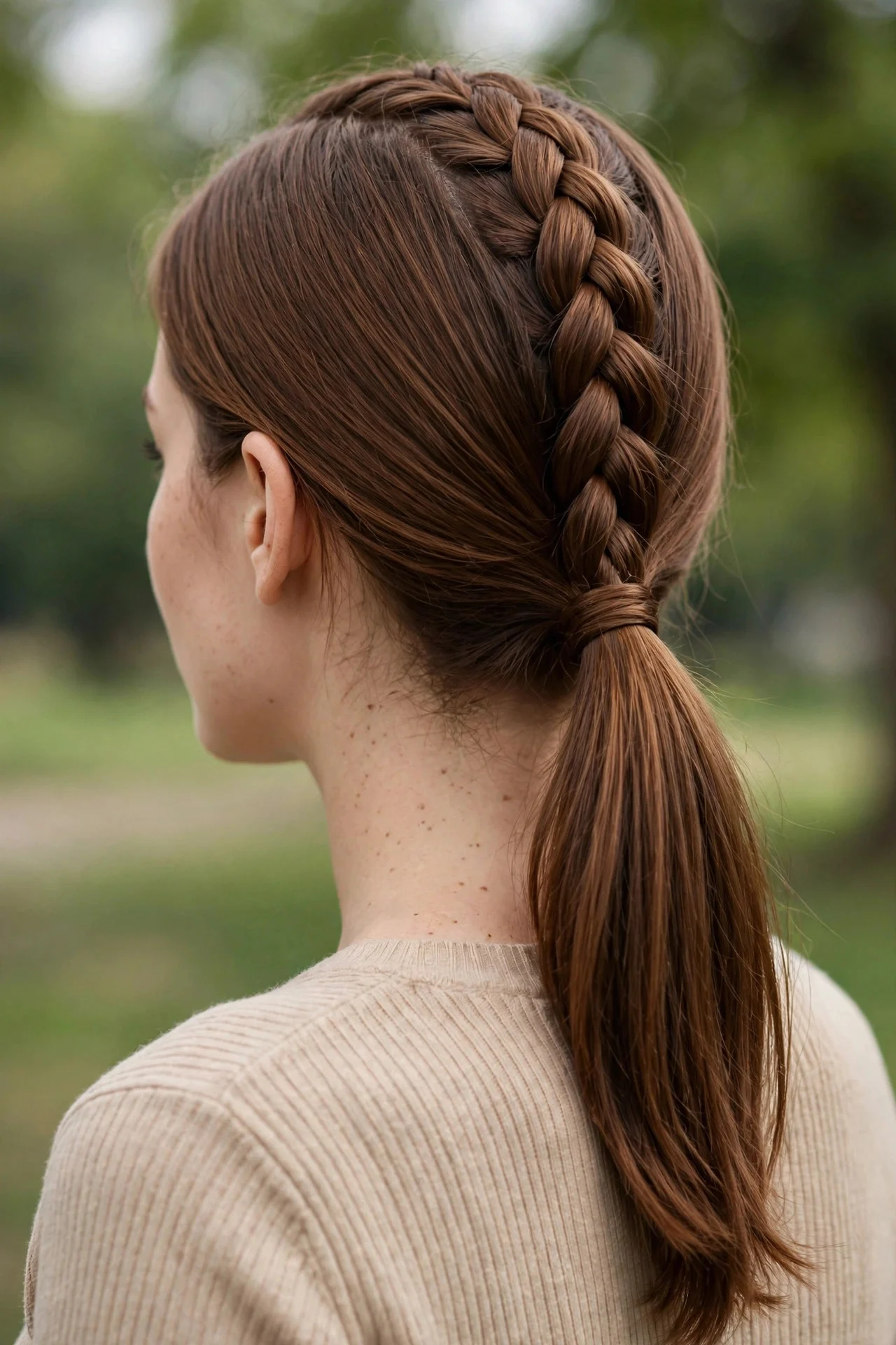 Classic French Braid Ponytail